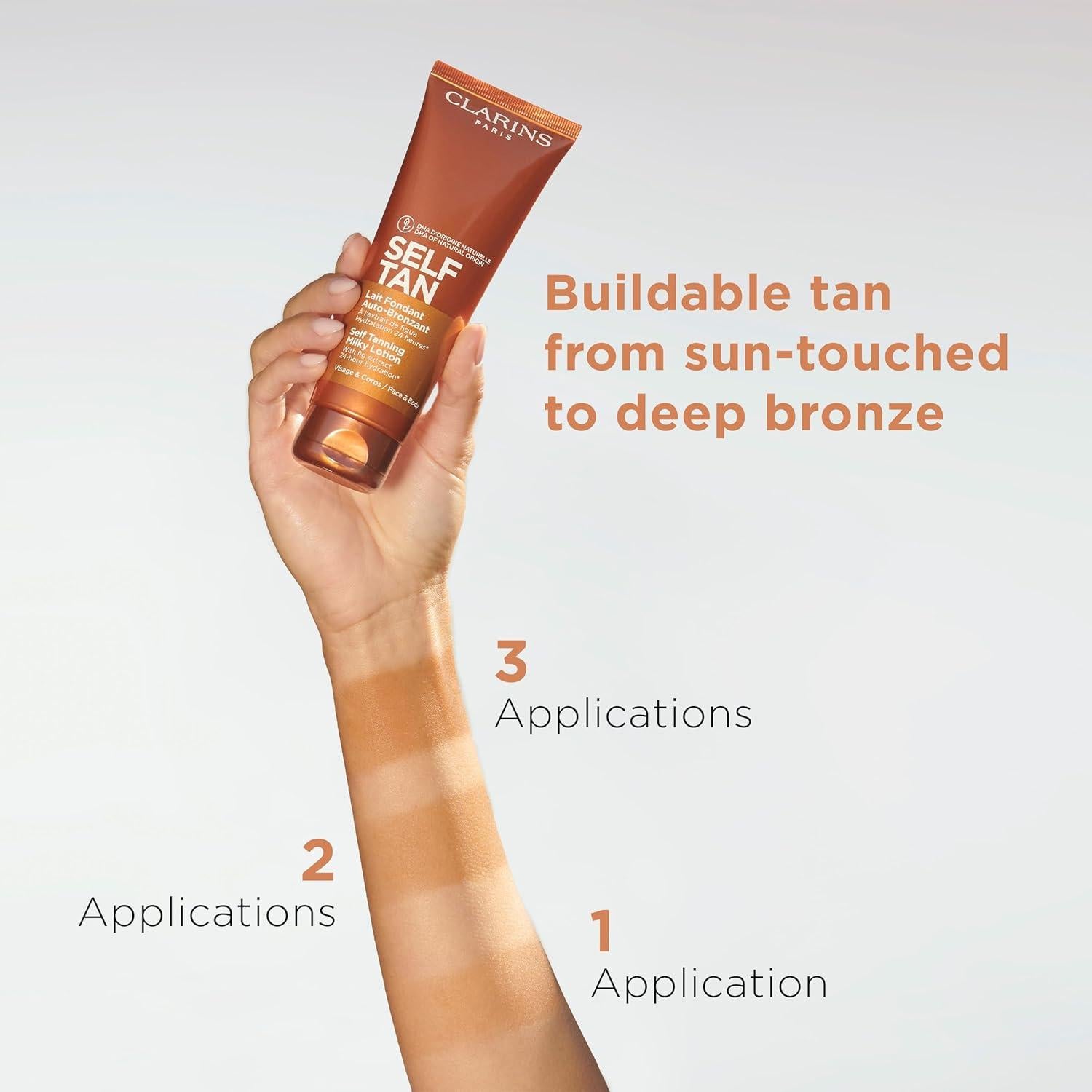 Loción Autobronceadora Clarins 119 g - Bronceado Natural y Hidratante