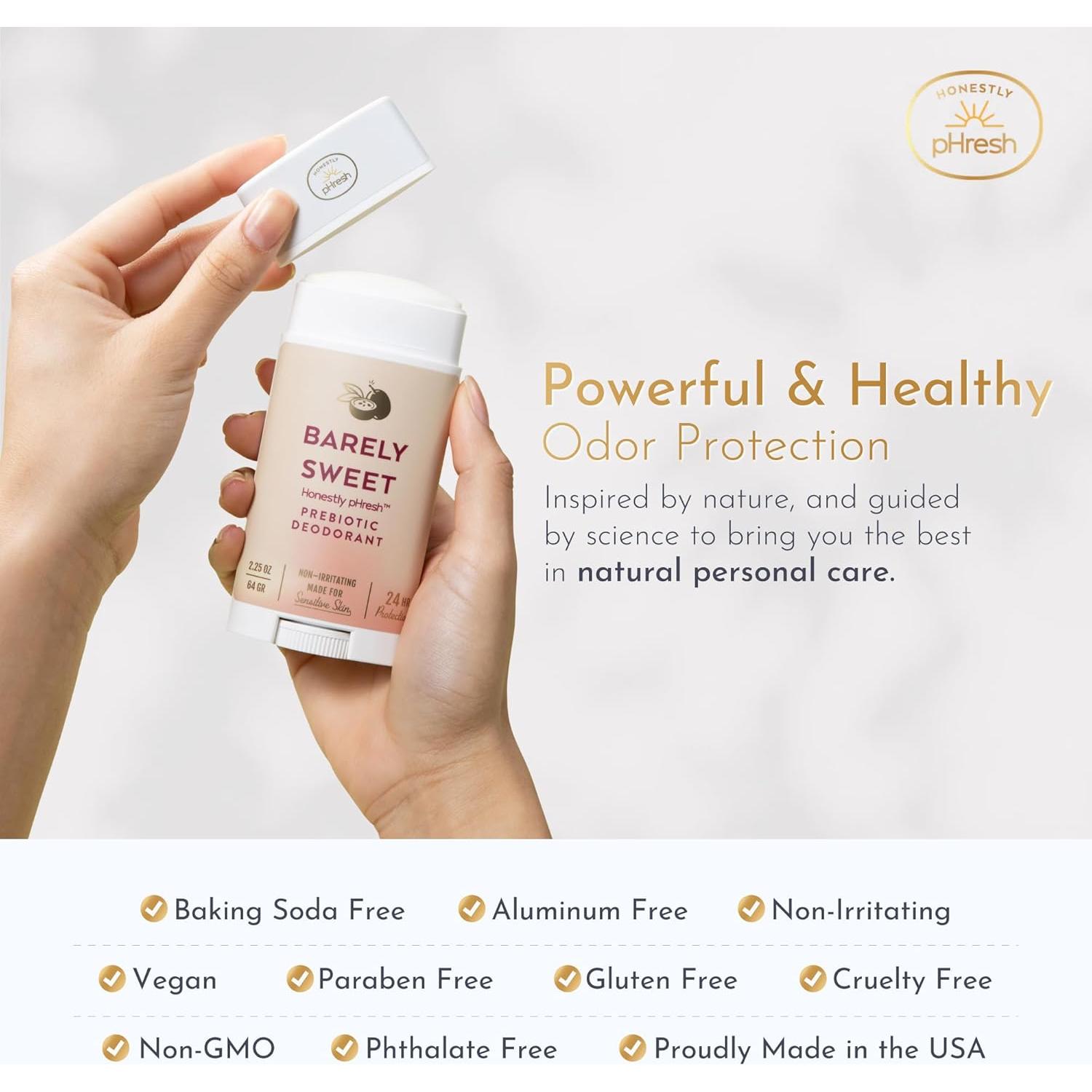 Desodorante Natural Honestly pHresh 70.87 g - Libre de Aluminio