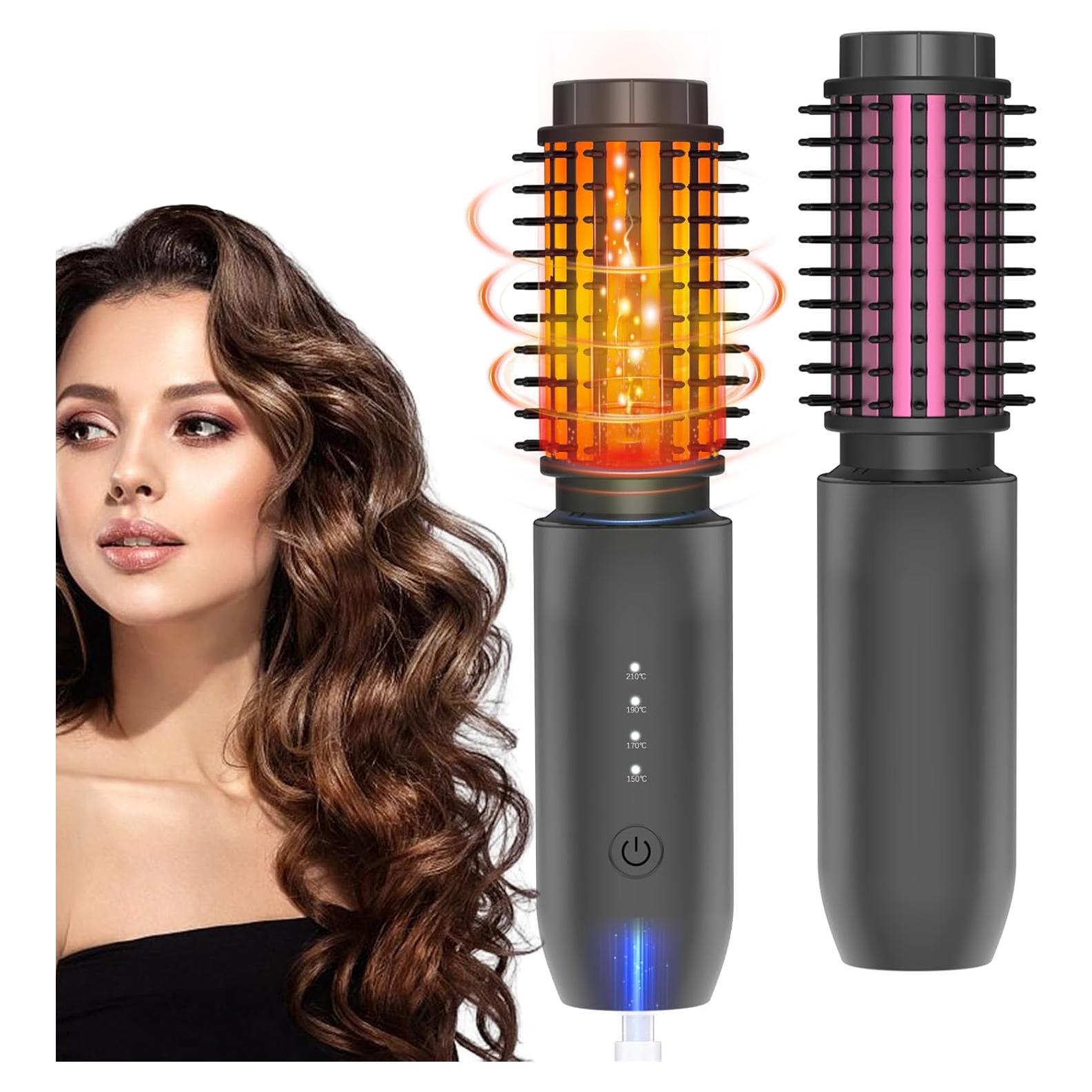 Cepillo Rizador Inalámbrico JAMIEWIN 3 en 1 Gris 7000mAh