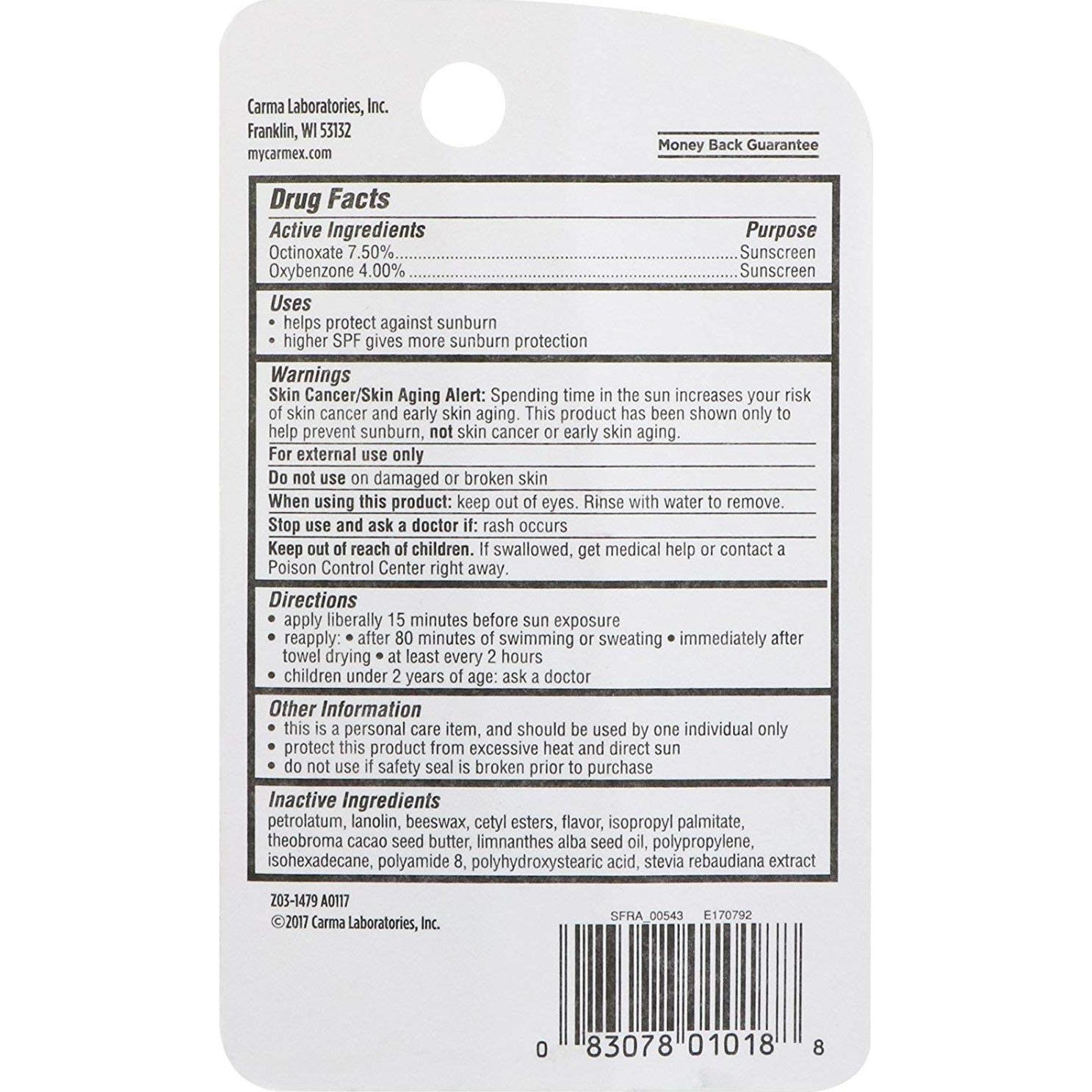 Bálsamo Labial Carmex Fresa SPF 15 10 g Hidratante