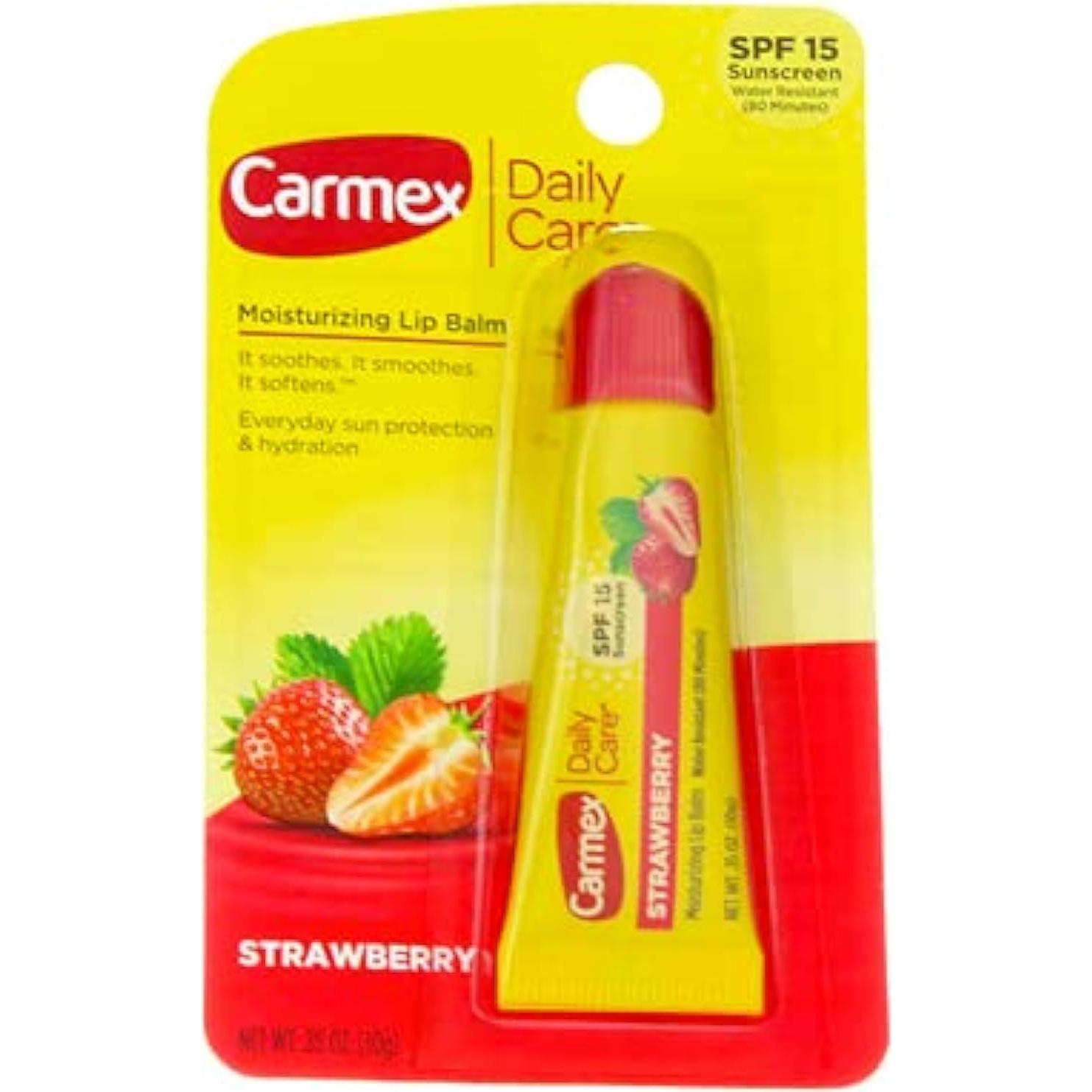 Bálsamo Labial Carmex Fresa SPF 15 10 g Hidratante