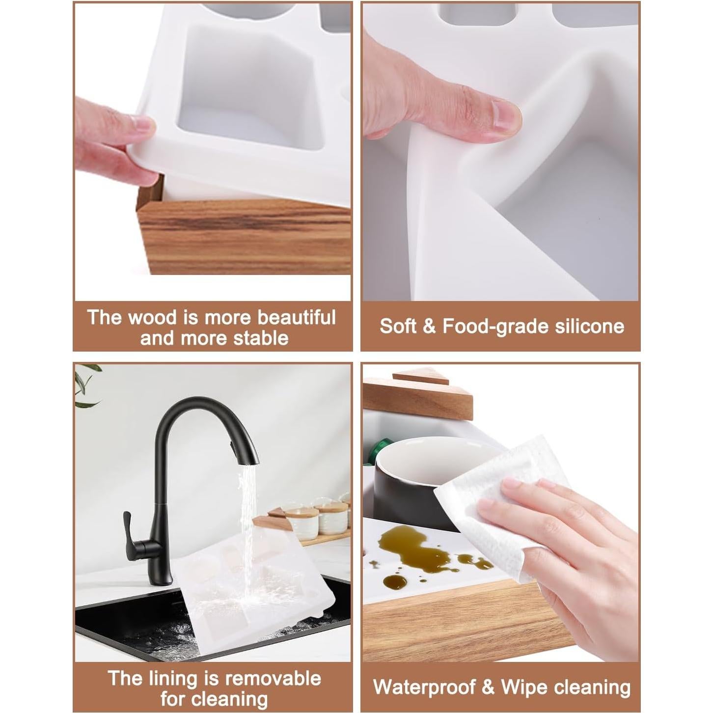 Bandeja Soporte Taza Sofá DucaFaery Madera Acacia 28cm