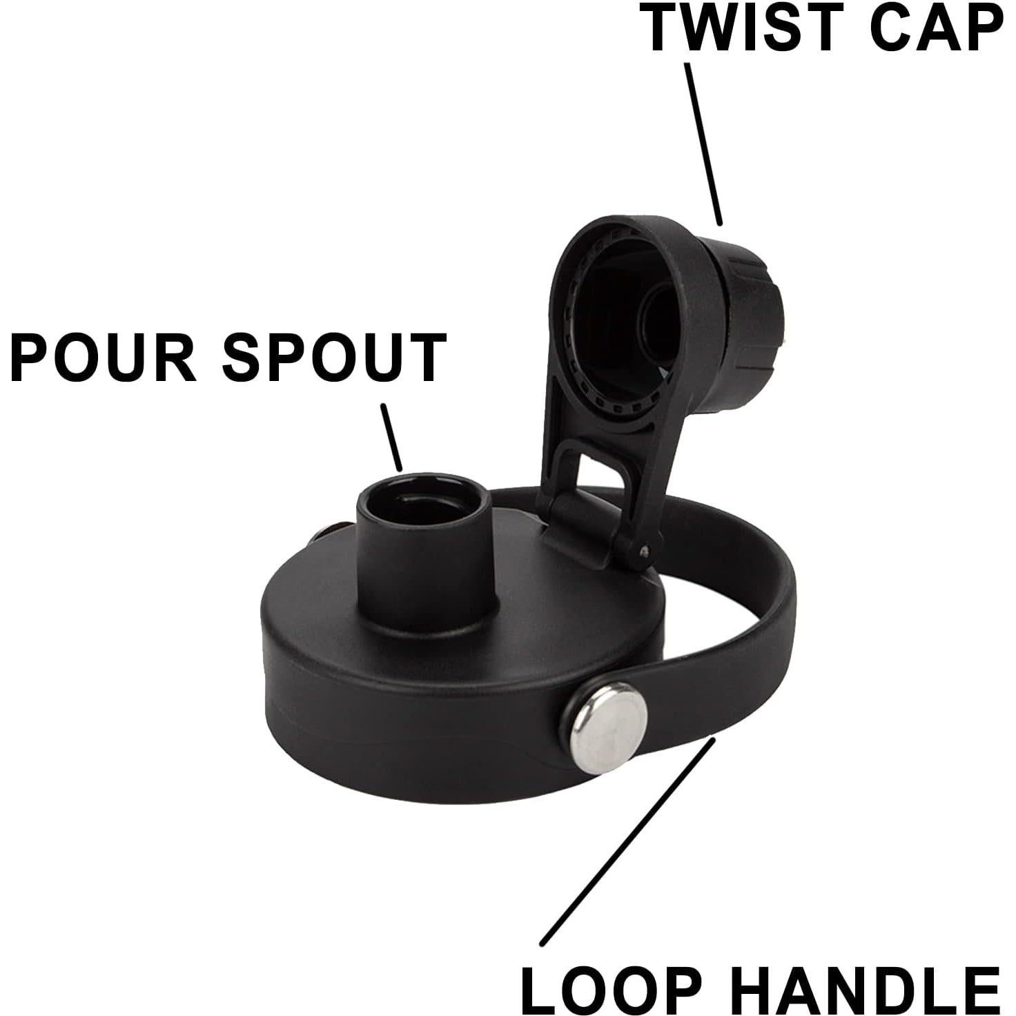 Tapa de Boca Ancha WishDirect con Mango Flexible - Negro