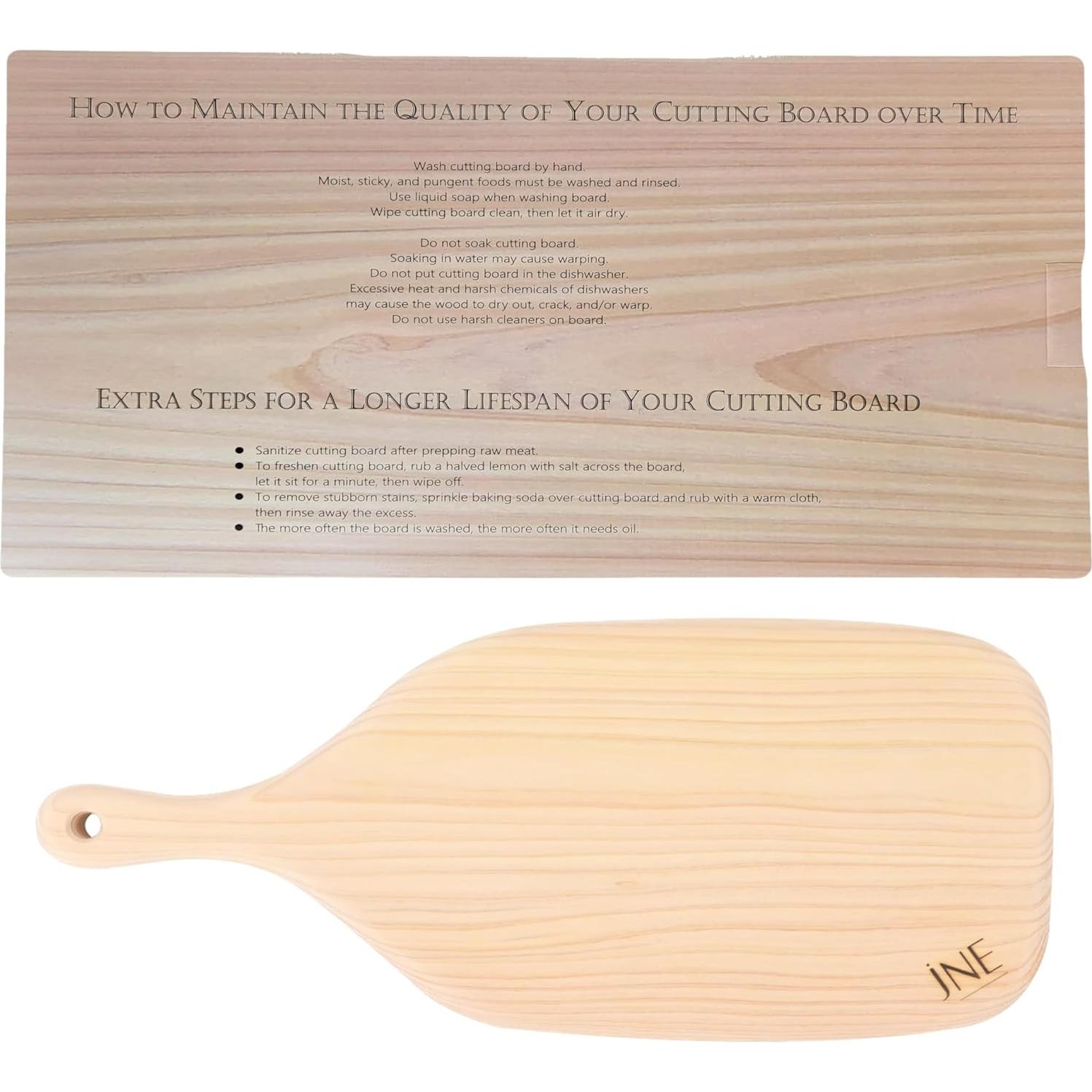 Tabla de Cortar Reversible de Madera Hinoki jNE 43.7x20.3 cm