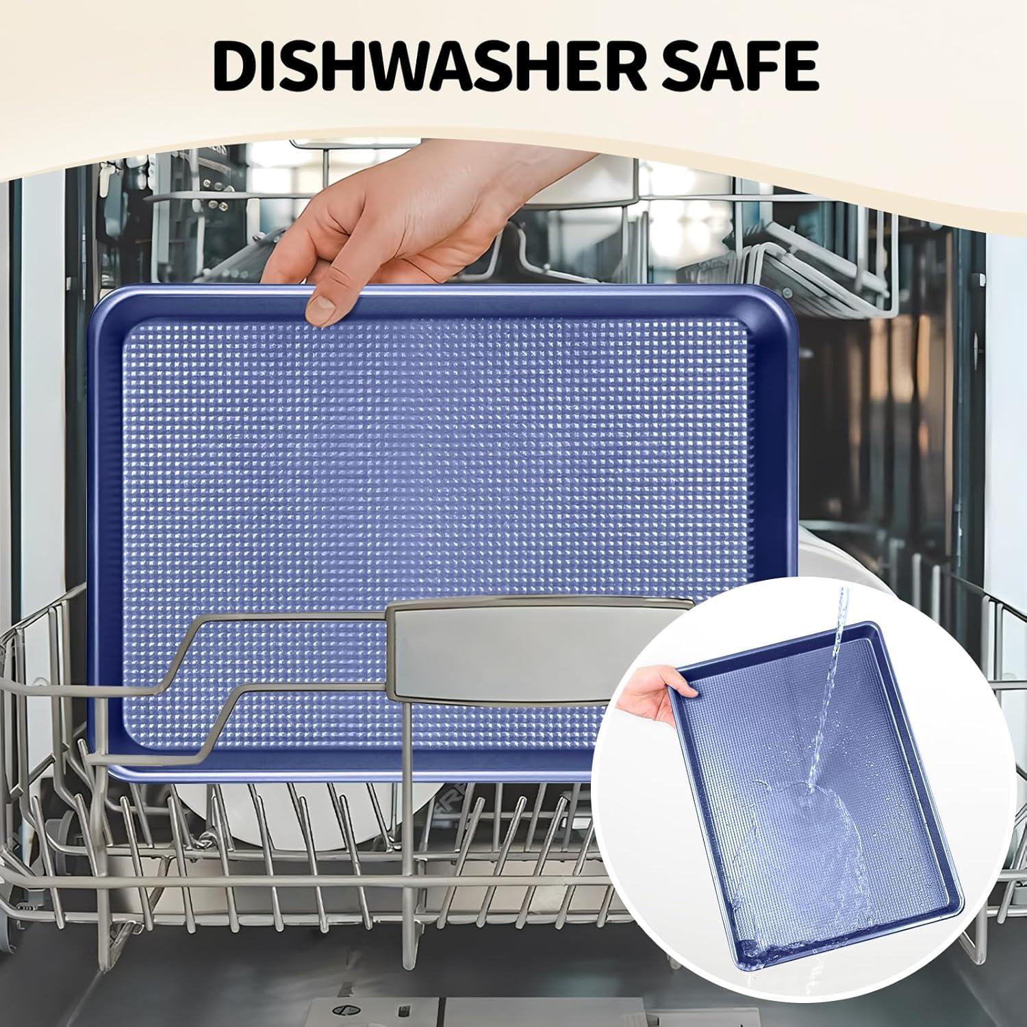 Juego de 3 bandejas para hornear Vinino - Acero al carbono azul