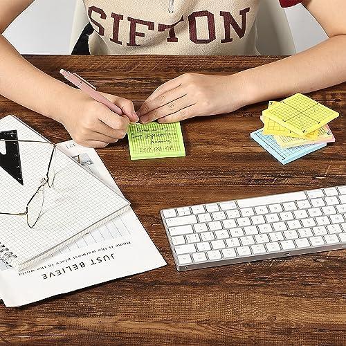 Notas Adhesivas Cuadriculadas Mr. Pen, 6 Bloc 7.62x7.62 cm, Colores Brillantes