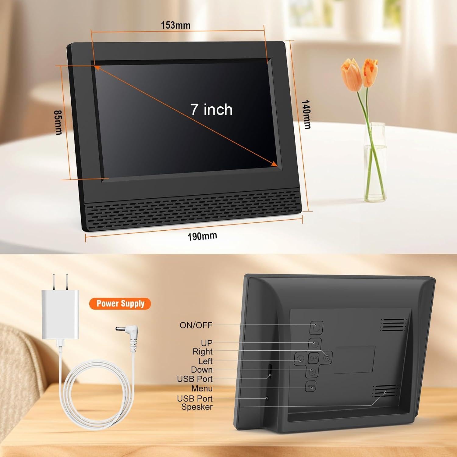 Reloj Despertador Digital SENXINGYAN 7" Pantalla Grande