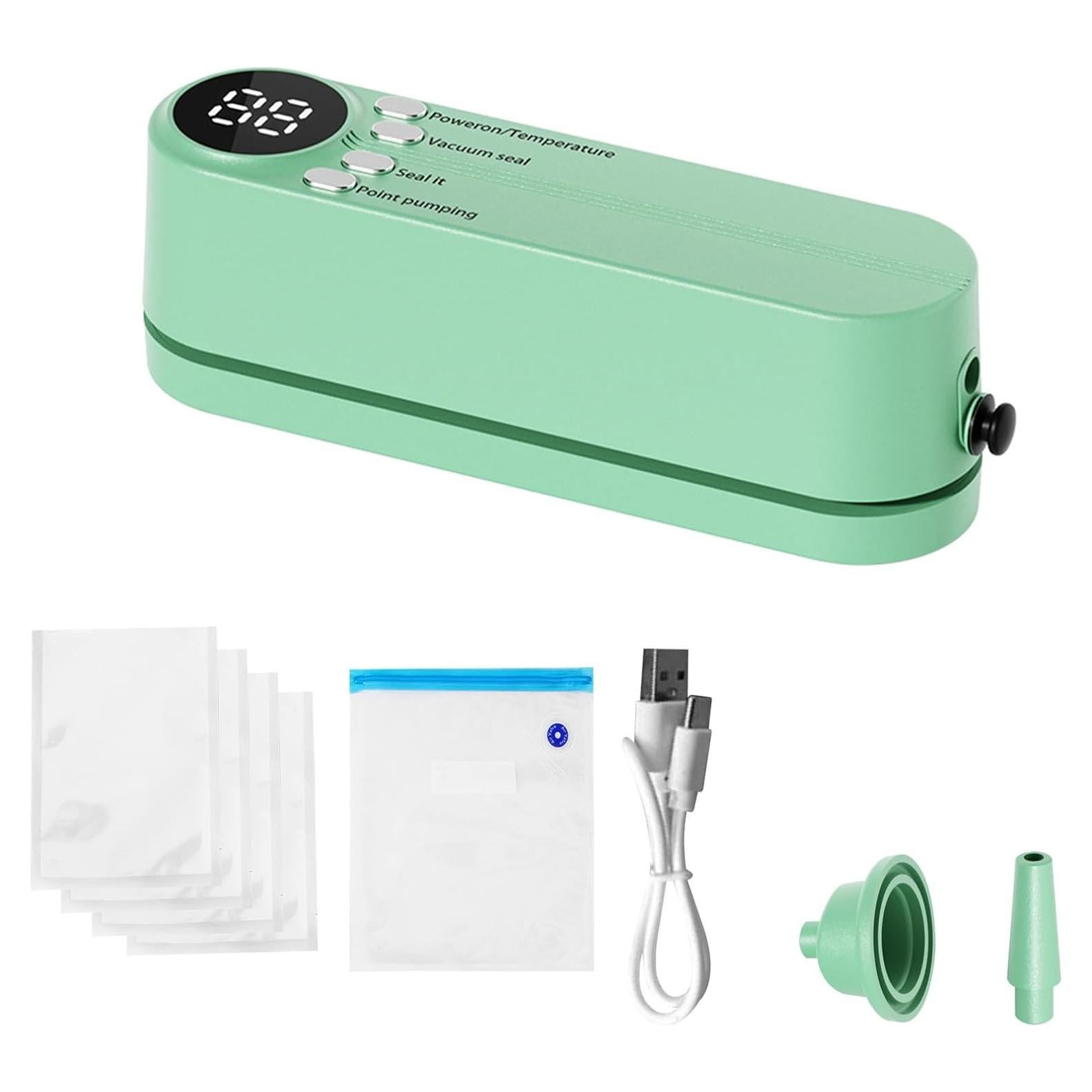 Mini Sello de Vacío Portátil MiOYOOW Verde 125mm 60Kpa