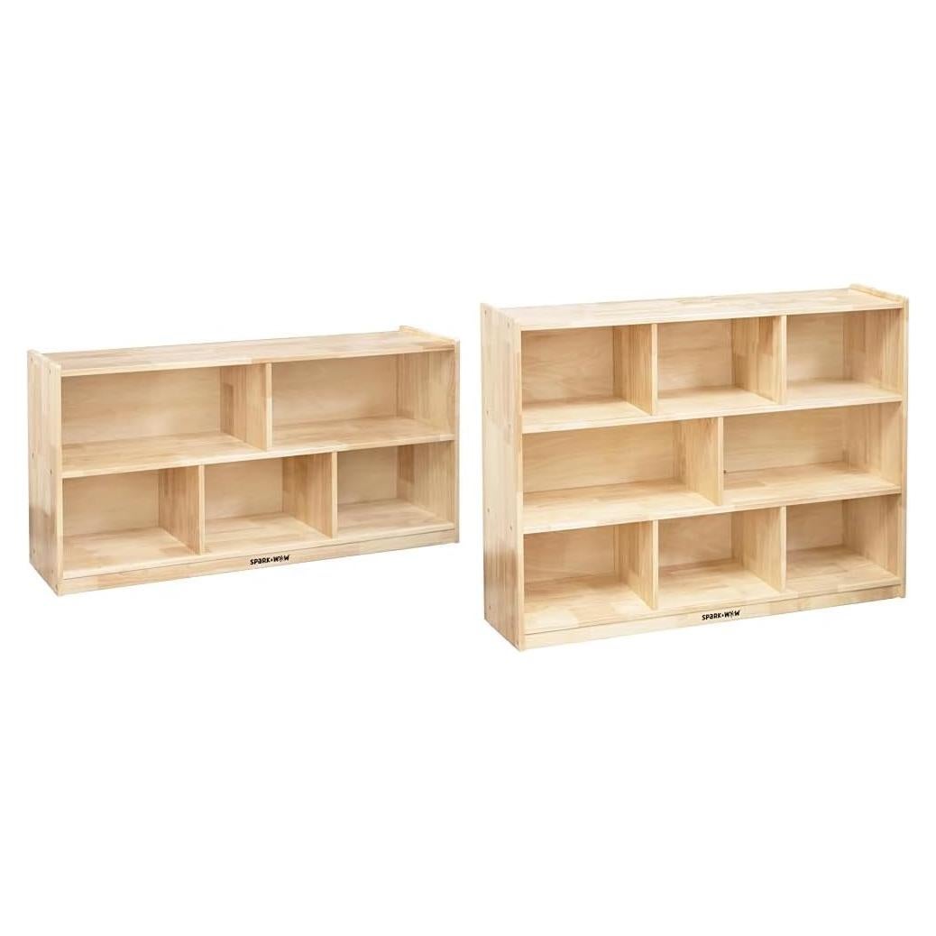 Gabinete de Almacenamiento de Madera Sólida 5 Compartimentos