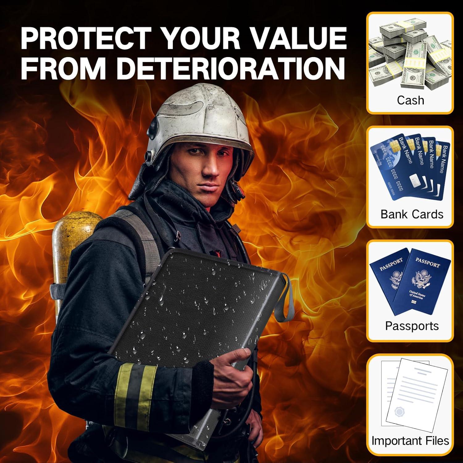 Organizador de Documentos Winsing a Prueba de Fuego 13 Bolsillos