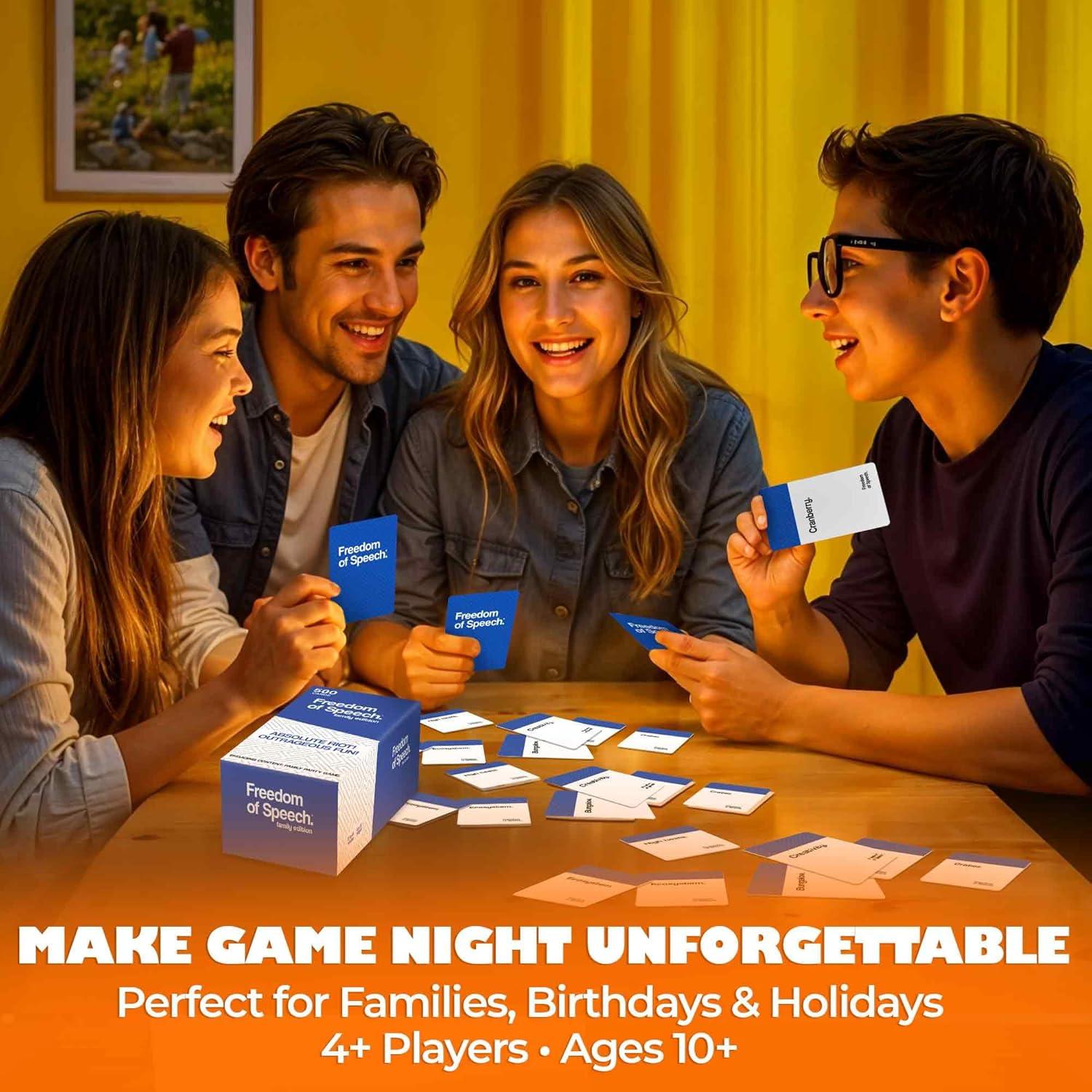 Juego de Mesa QUOKKA Libertad de Expresión Familiar - 500 Tarjetas