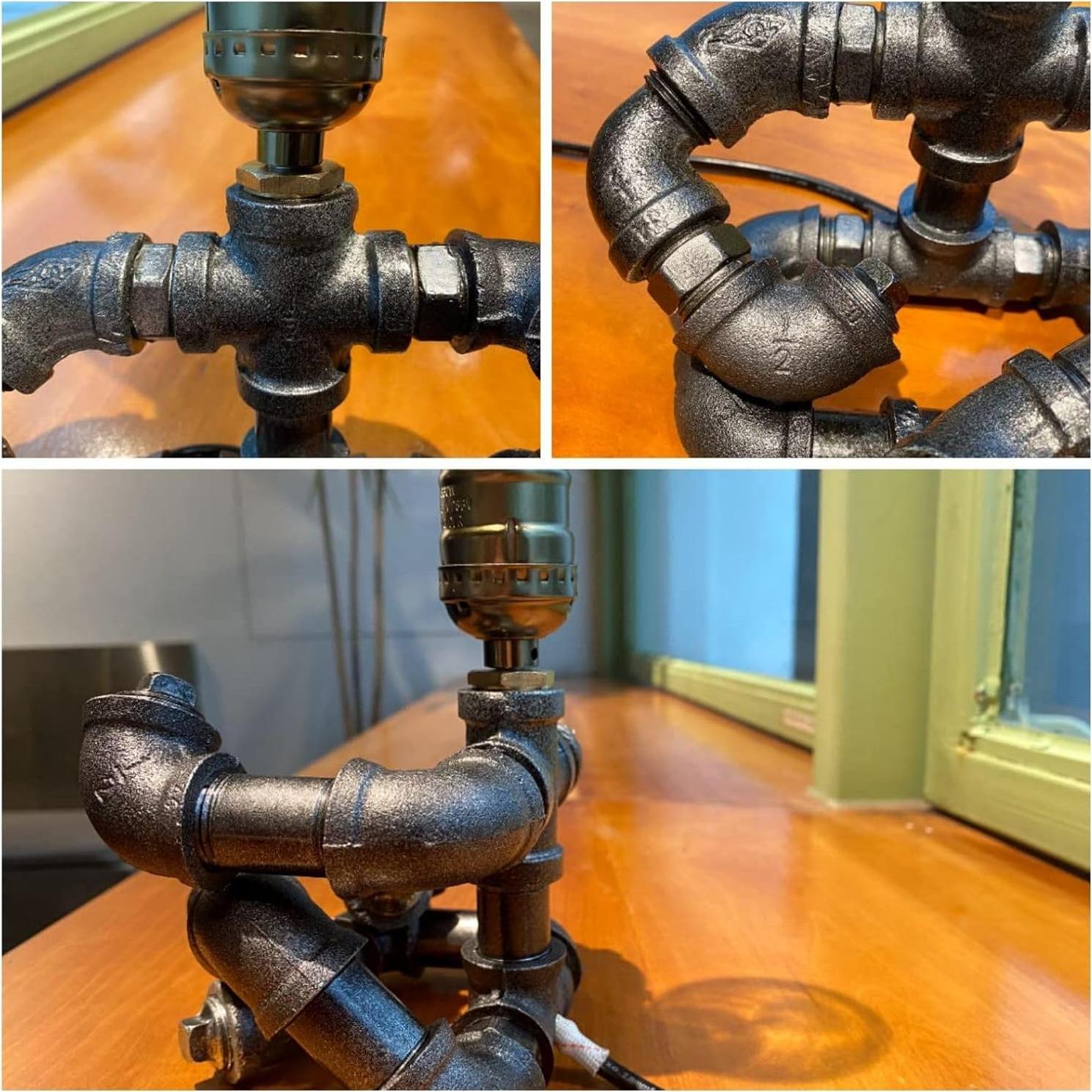 Lámpara de mesa steampunk WIBOTA con guitarra acústica 35cm