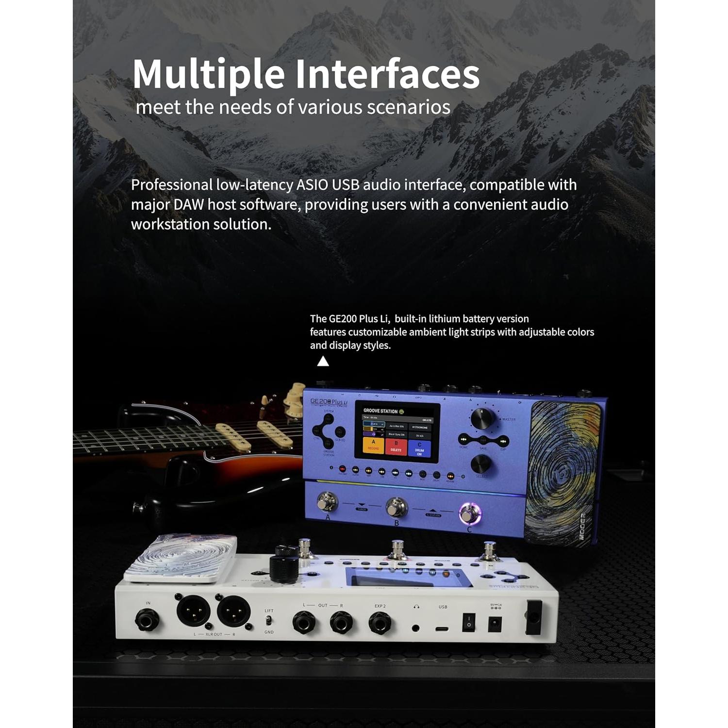 Procesador Multi-Efectos MOOER GE200 Plus Li con Batería