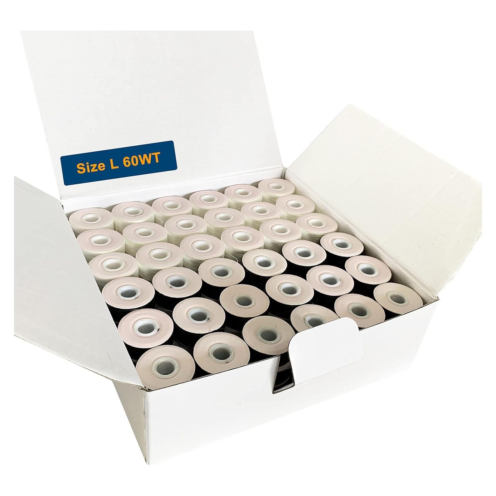 HimaPro 144 Bobinas Preenhebradas Hilo Bordado 60 Peso