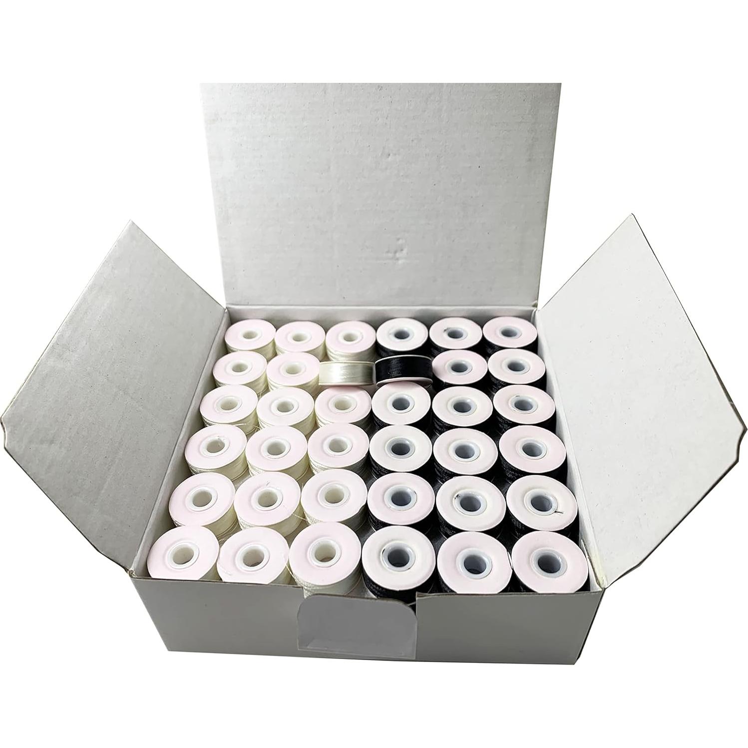 HimaPro 144 Bobinas Preenhebradas Hilo Bordado 60 Peso