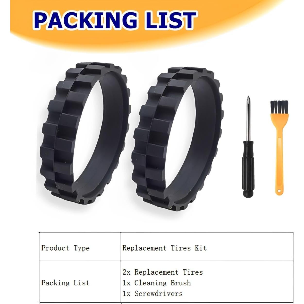 Neumáticos de Reemplazo para Robot Aspiradora YurMemo j7,i7,s9