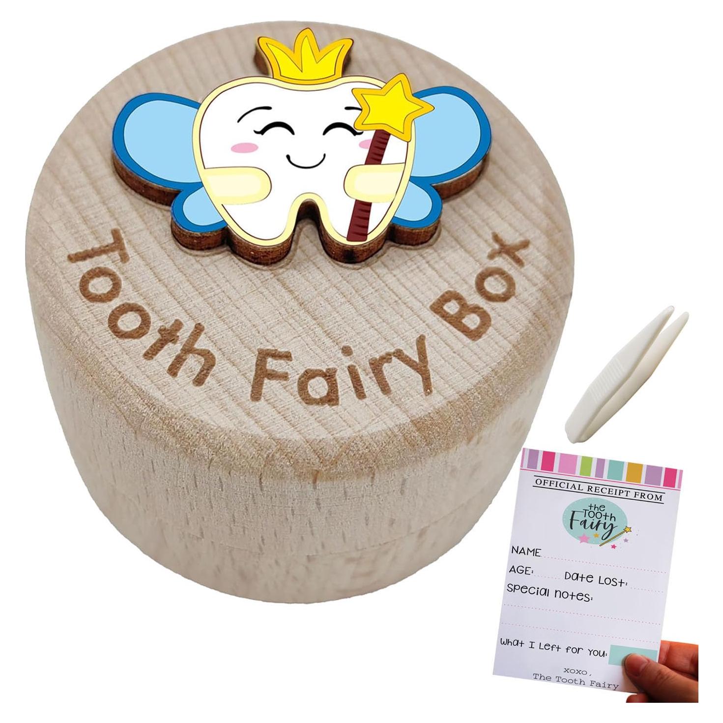 Caja de Hada de los Dientes PAMBO - Madera 3D Azul