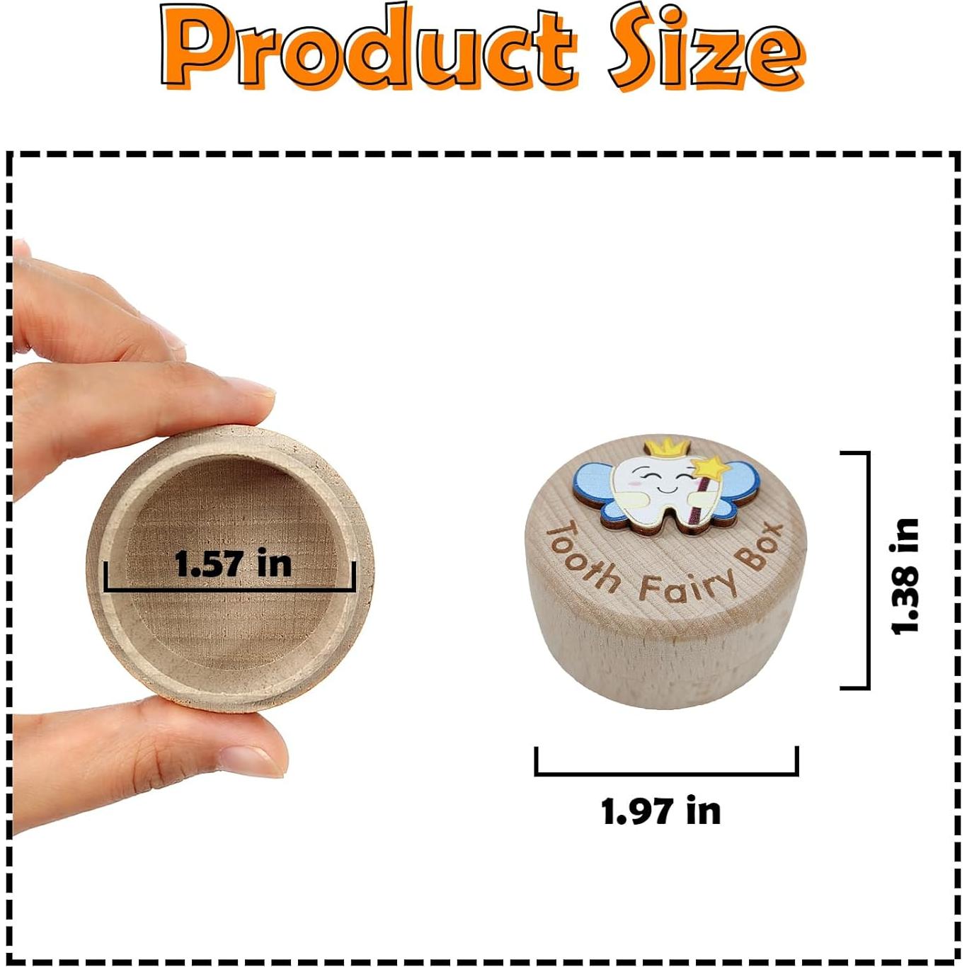 Caja de Hada de los Dientes PAMBO - Madera 3D Azul