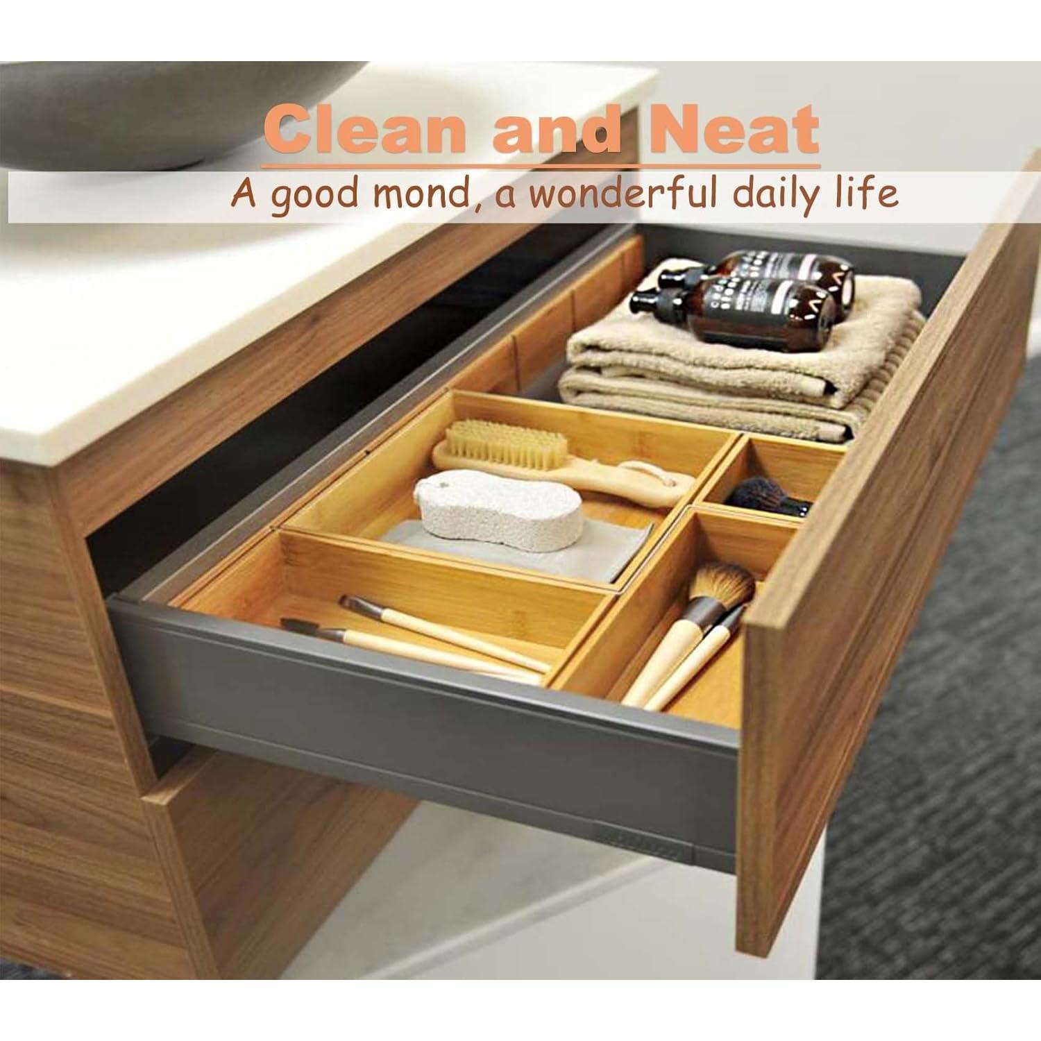 Cajas de Almacenamiento de Bambú Sansnow 10x10 cm para Organizar