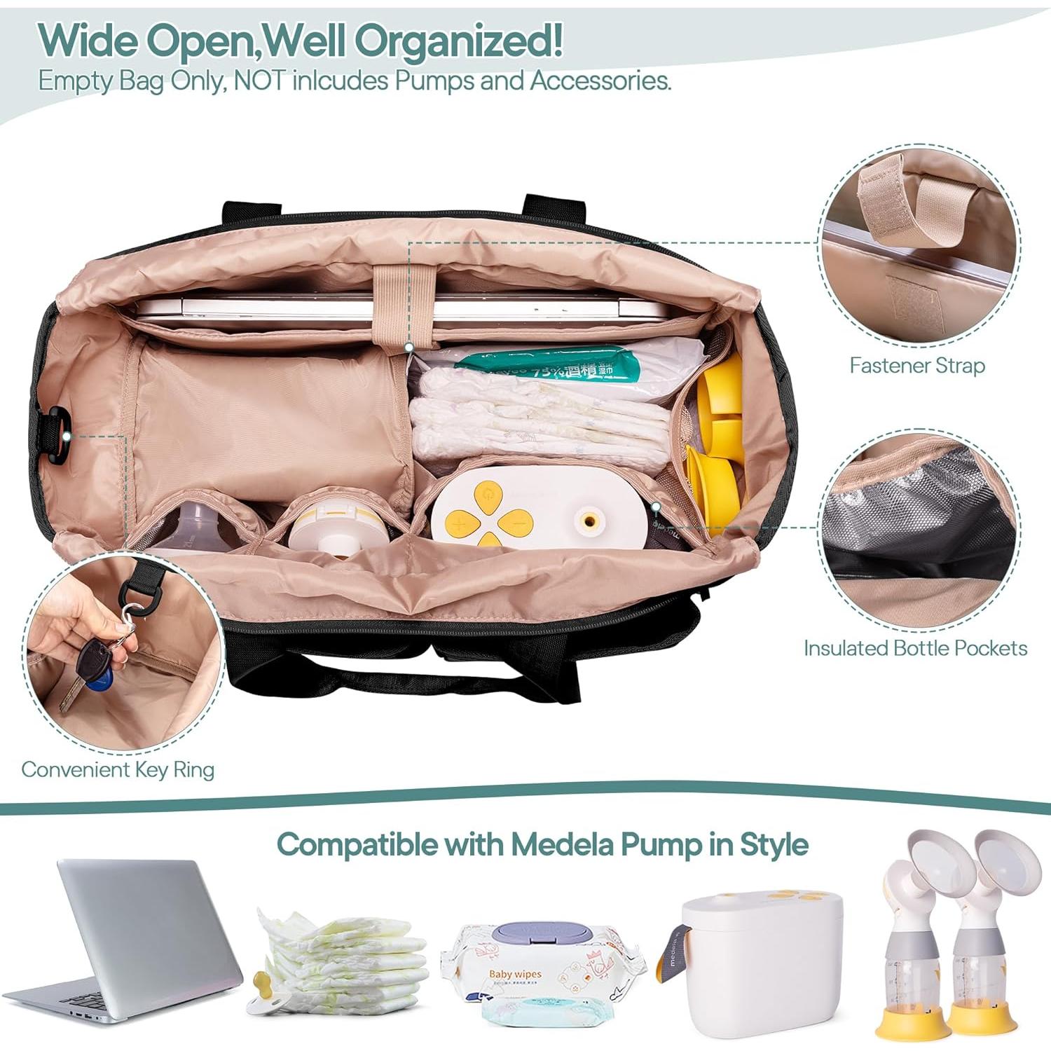 Bolsa de Transporte Fasrom para Extractor de Leche - Negra