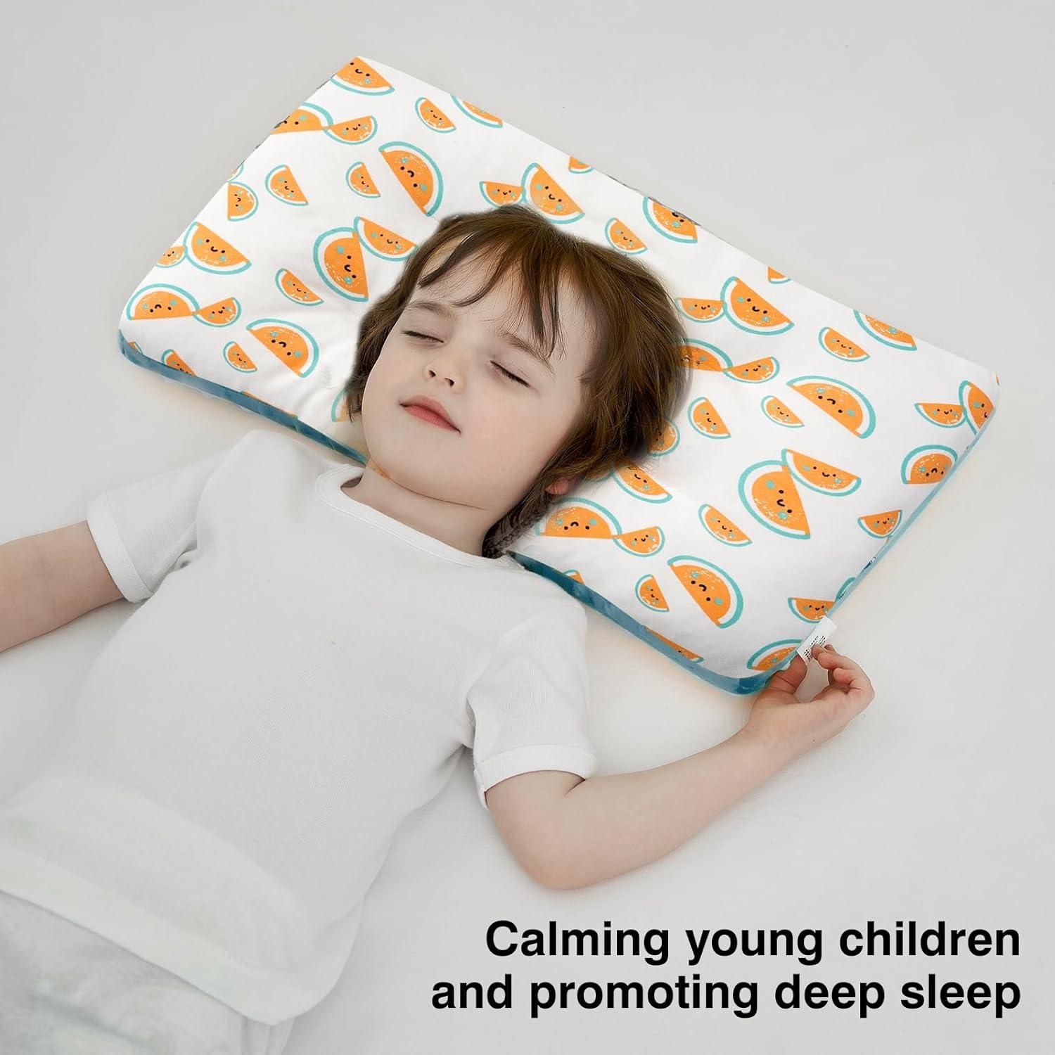 Almohada para Niños RESTIRY 48x28 cm Algodón Transpirable Azul