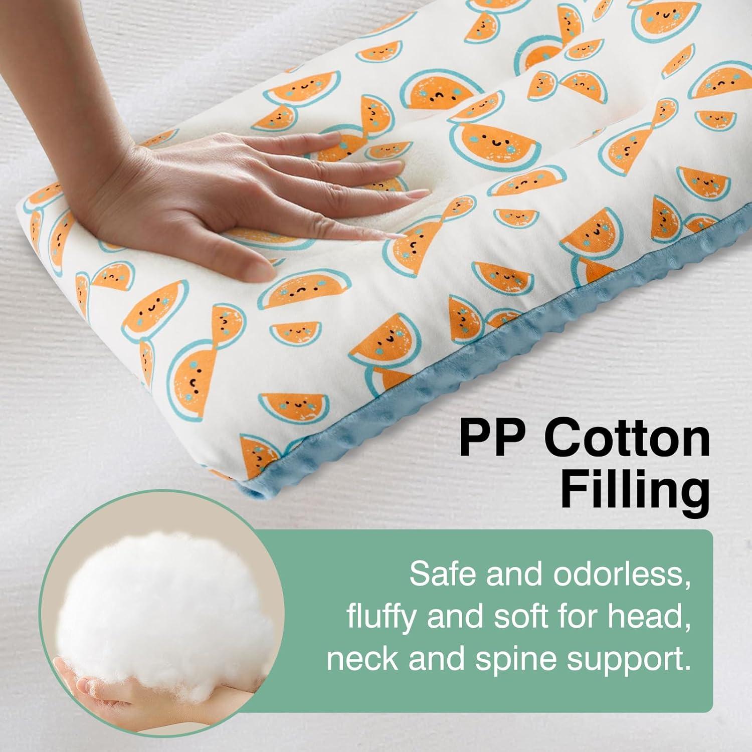 Almohada para Niños RESTIRY 48x28 cm Algodón Transpirable Azul