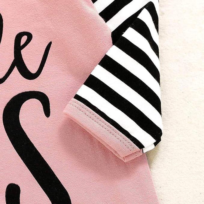 Conjunto Gown Bebé Niña Algodón Suave Rosa 0-3 Meses