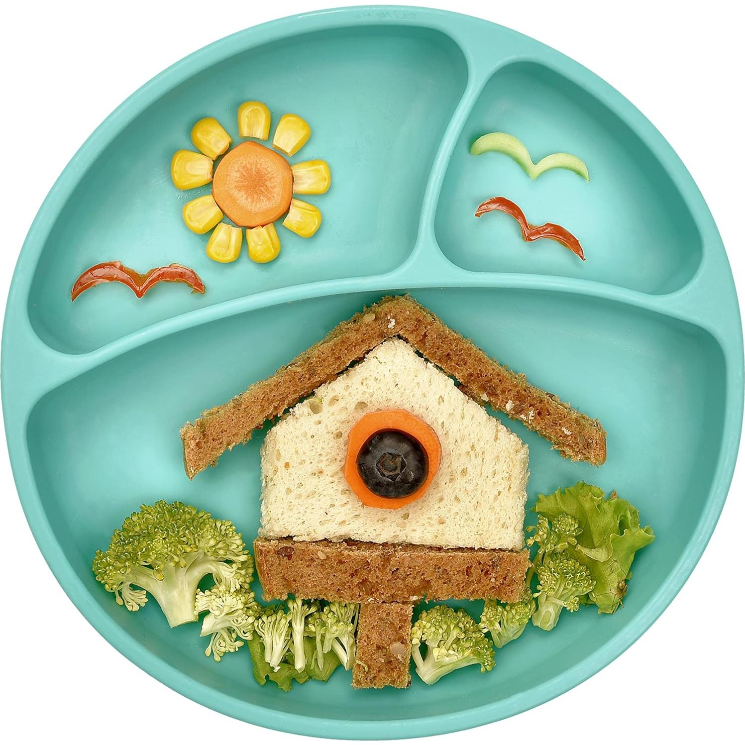 Conjunto de Alimentación Silicona MinikOiOi Verde Aqua +6m