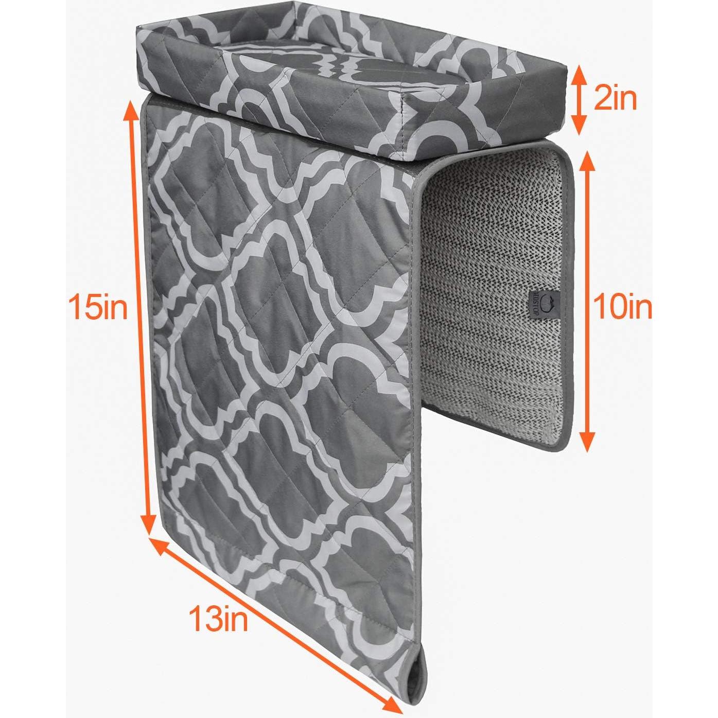Organizador de reposabrazos MDSTOP Gris 81x33 cm con bandeja