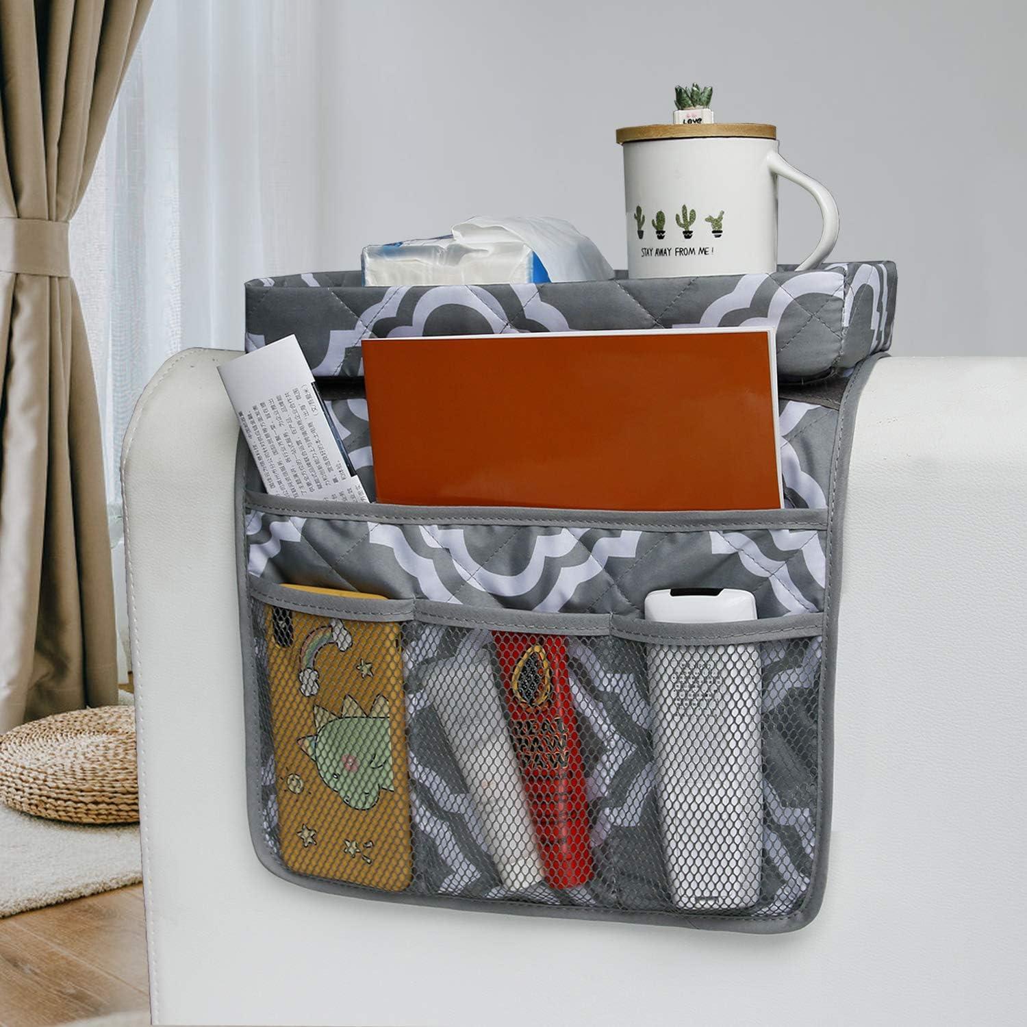 Organizador de reposabrazos MDSTOP Gris 81x33 cm con bandeja
