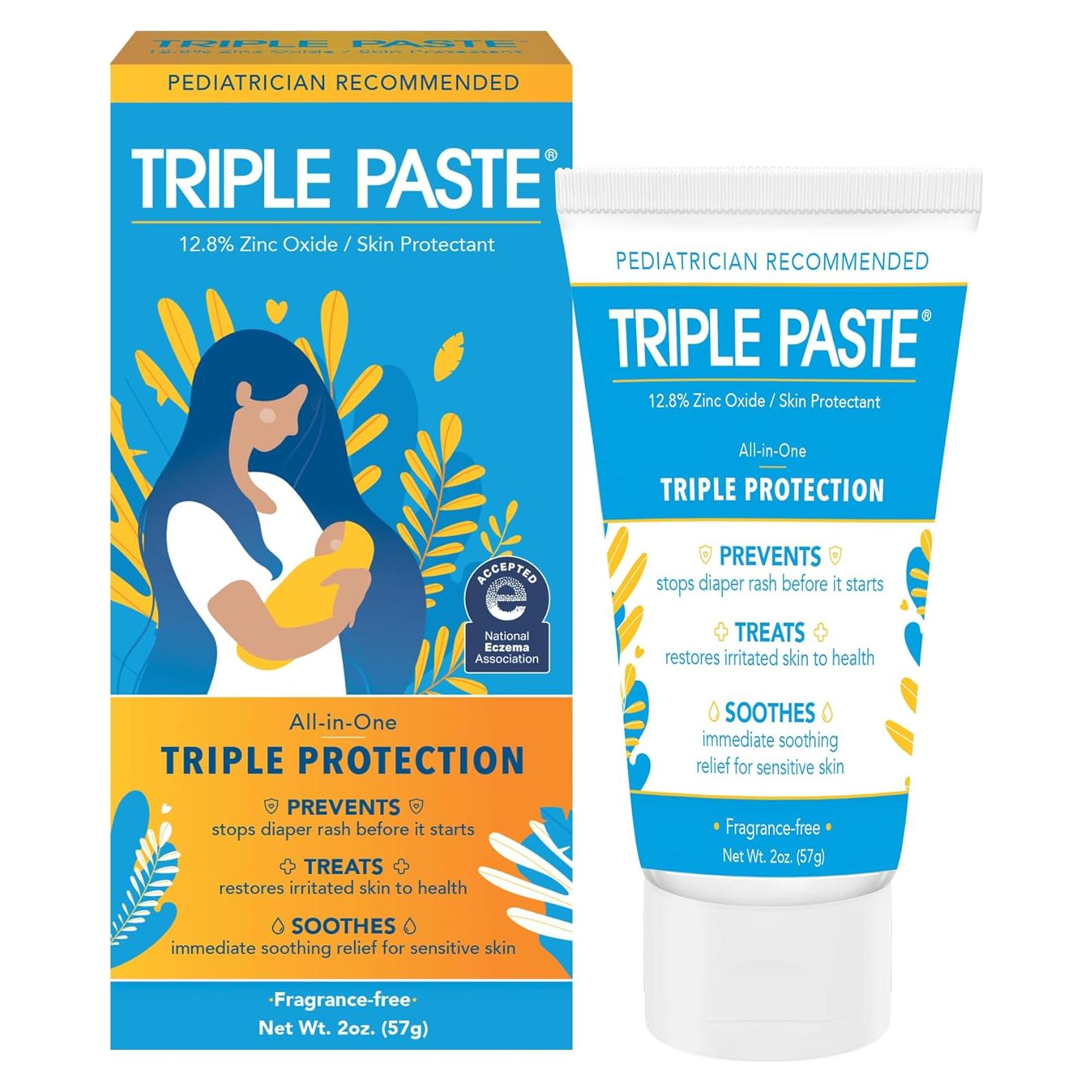 Crema para erupciones por pañal Triple Paste 56.7g - Hipoalergénica
