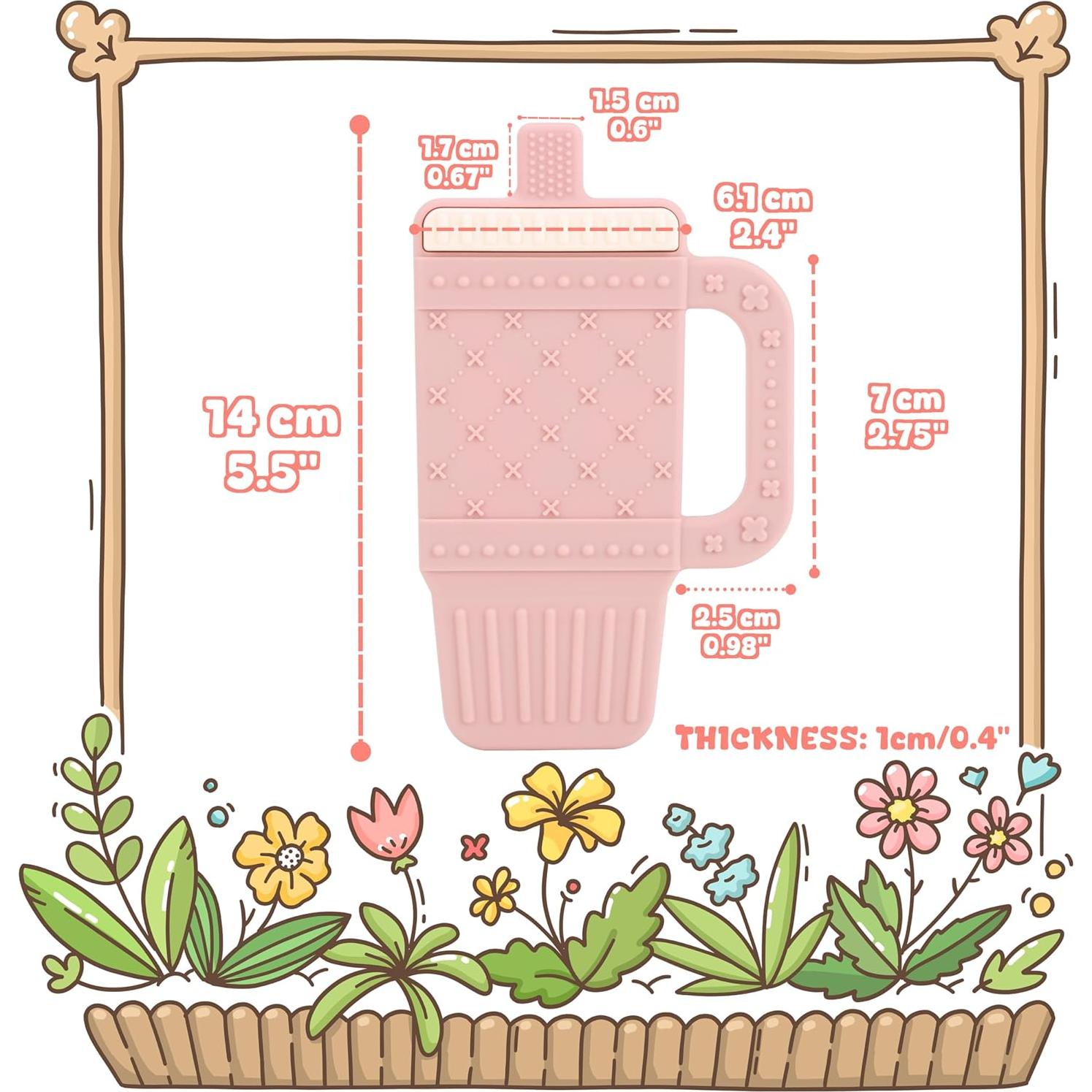 Juguete de Dentición LalaDream Rosa Tumbler Silicona 3+ Meses