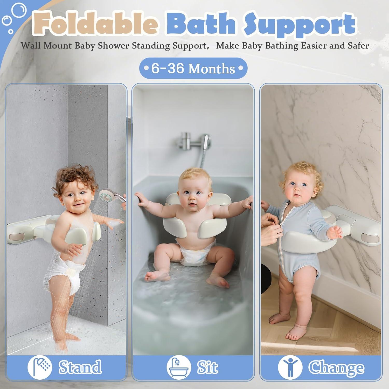 Soporte de Ducha para Bebé IvyWind Plegable Marrón 6-36 Meses