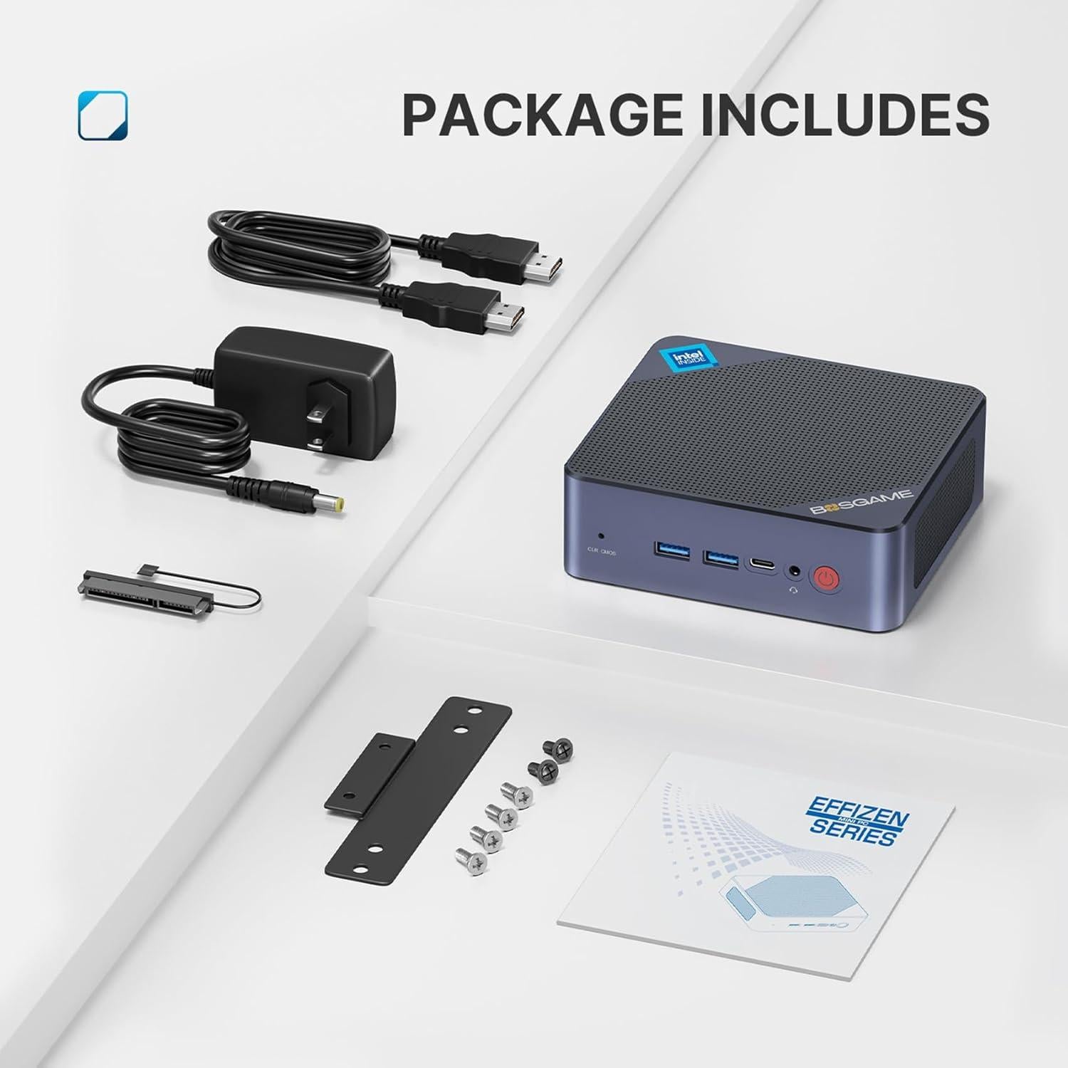 Mini PC BOSGAME N95 8GB 256GB SSD Linux 4K HDMI