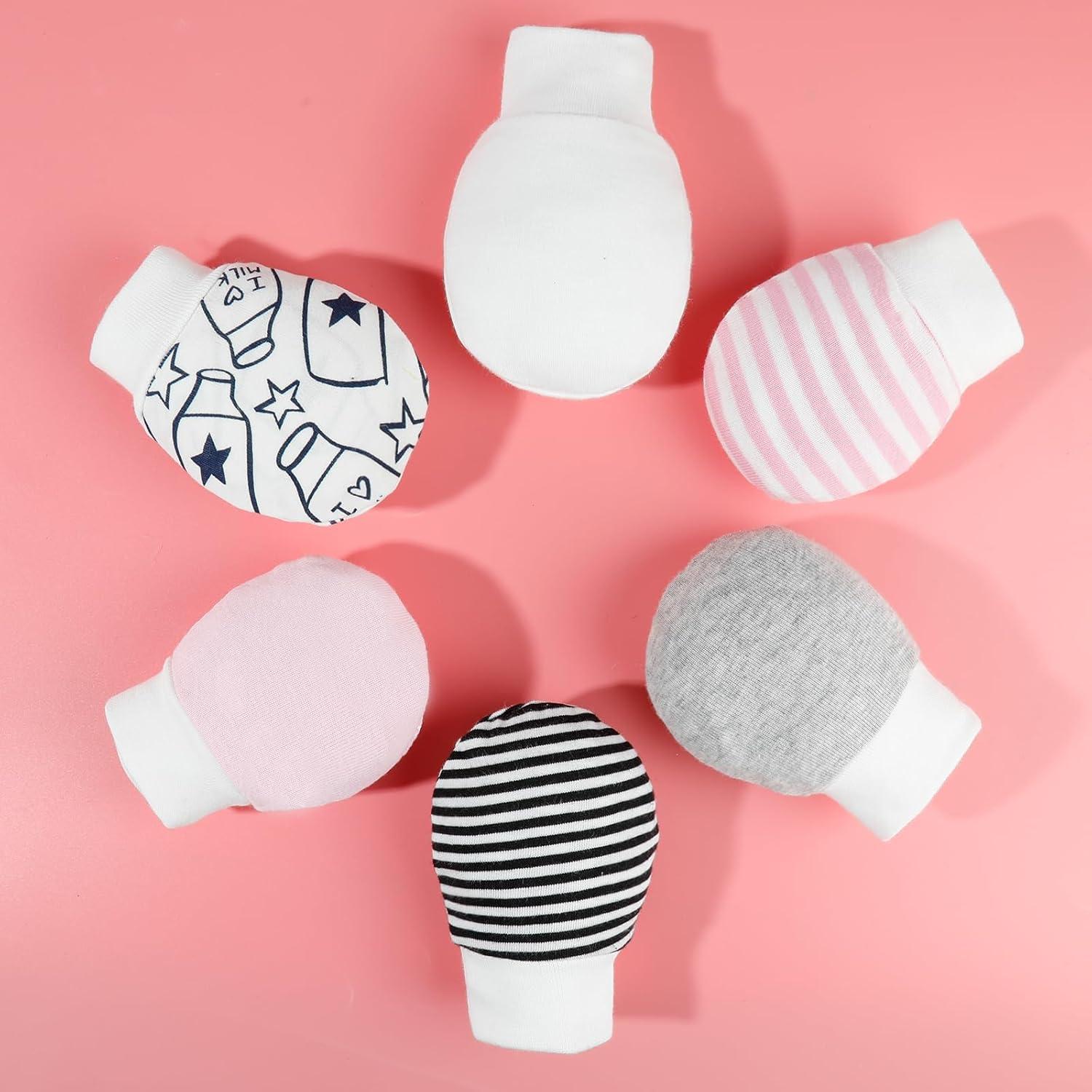 Manoplas Antirrasguños para Bebés ONESING - 6 Pares Multicolor