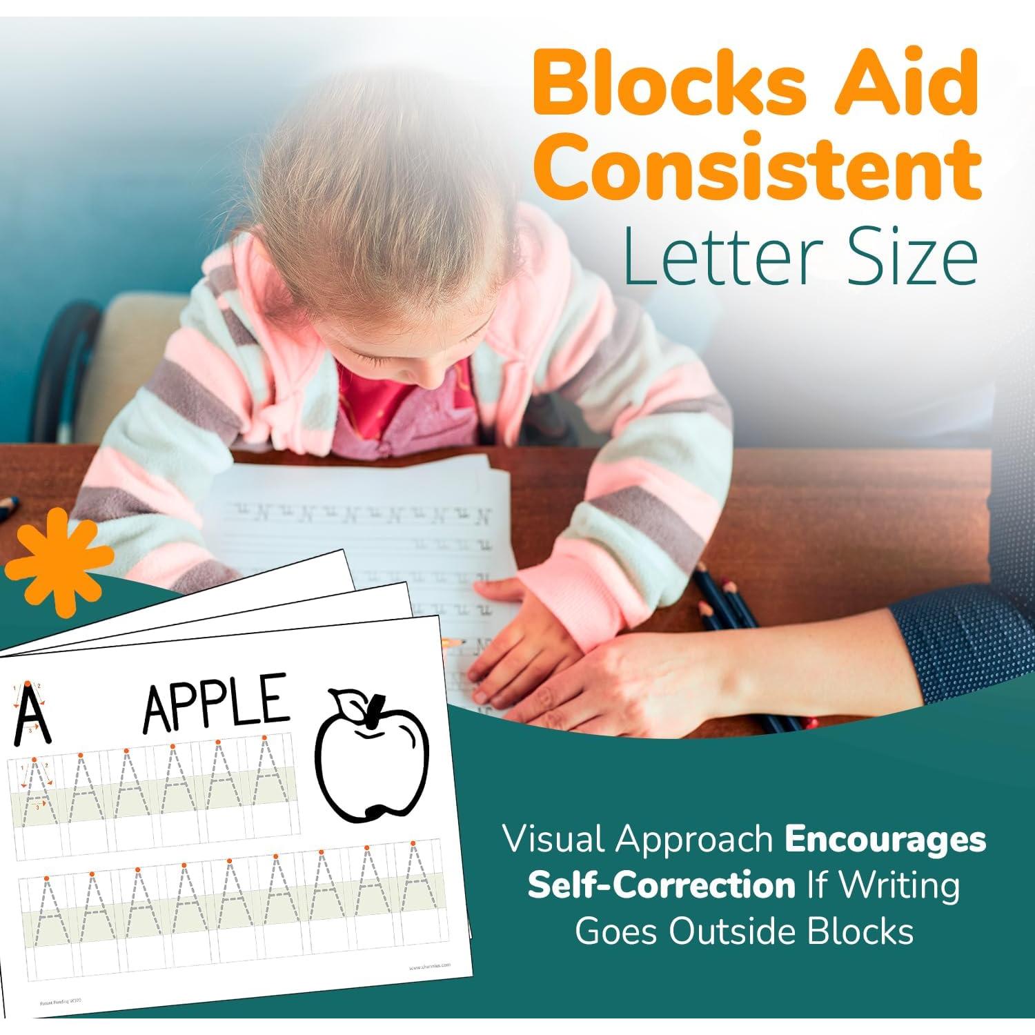 Cuadernos de Alfabeto y Escritura Channie - 3 Piezas, 80 Páginas