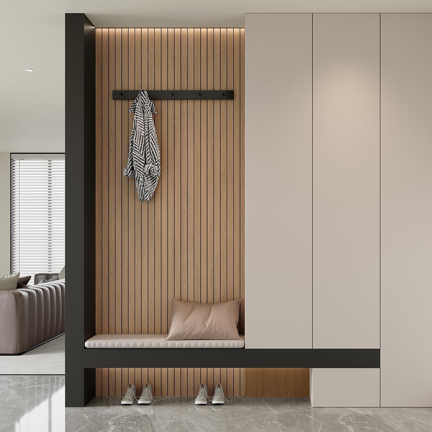 Panel de Pared Autoadhesivo PVC Yutianli 299.72x39.88cm Roble