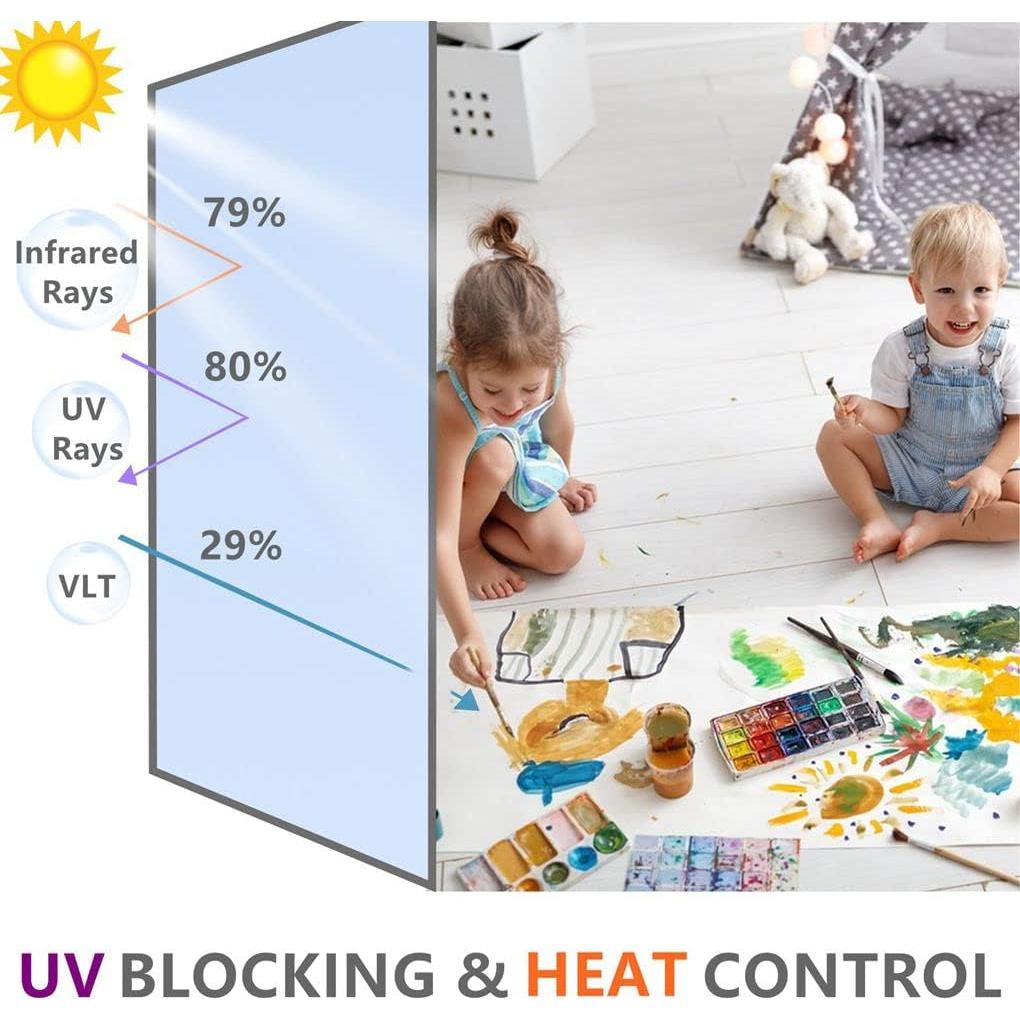 Película de Privacidad Diurna Arthome 44.5x199.4cm Plata UV