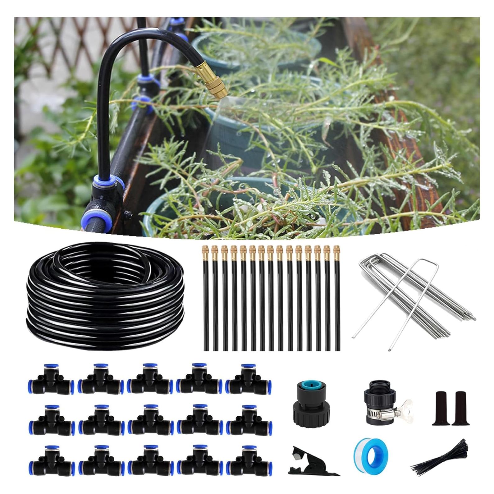 Kit de Riego por Goteo YLYMNHCY 15 Boquillas Ajustables 360°