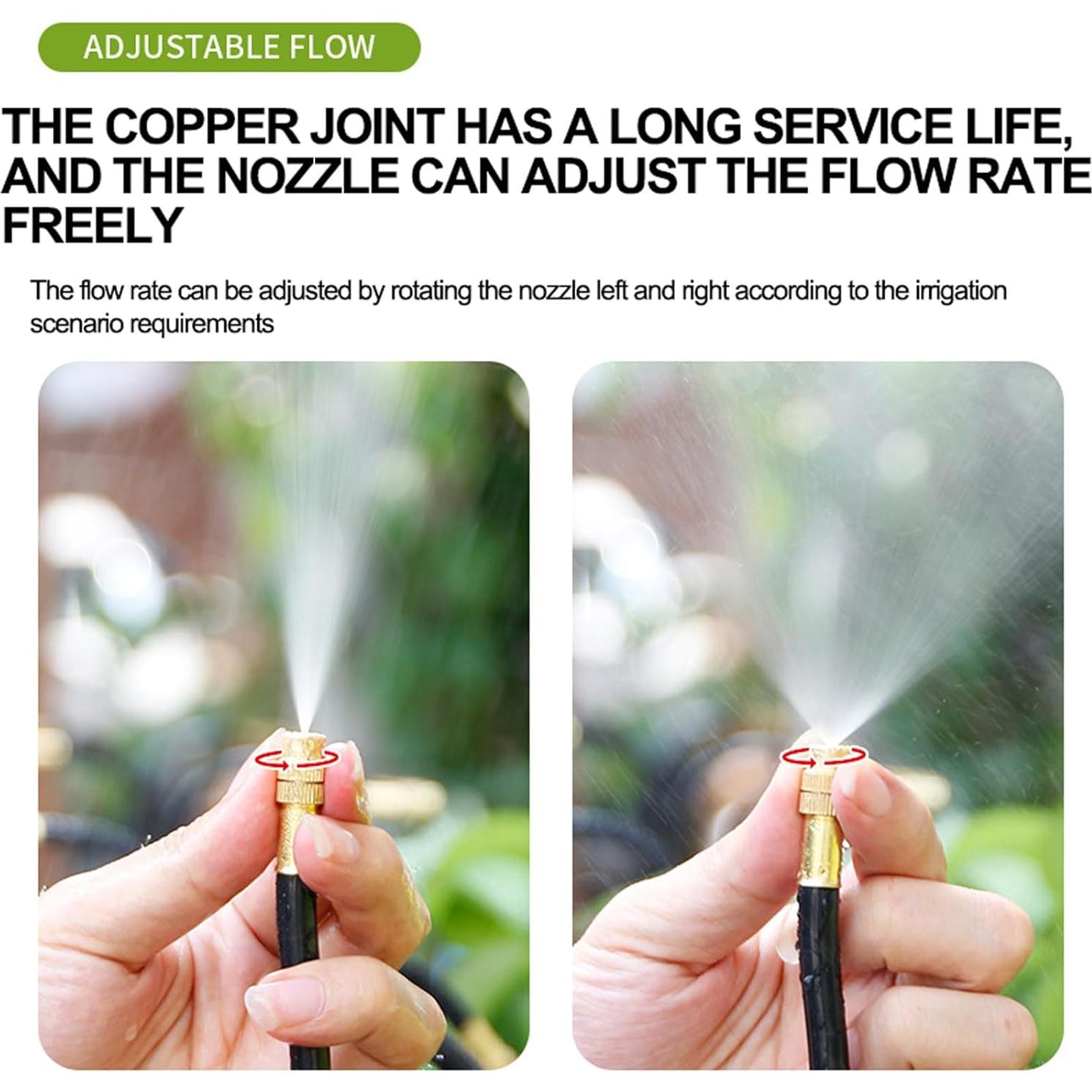 Kit de Riego por Goteo YLYMNHCY 15 Boquillas Ajustables 360°