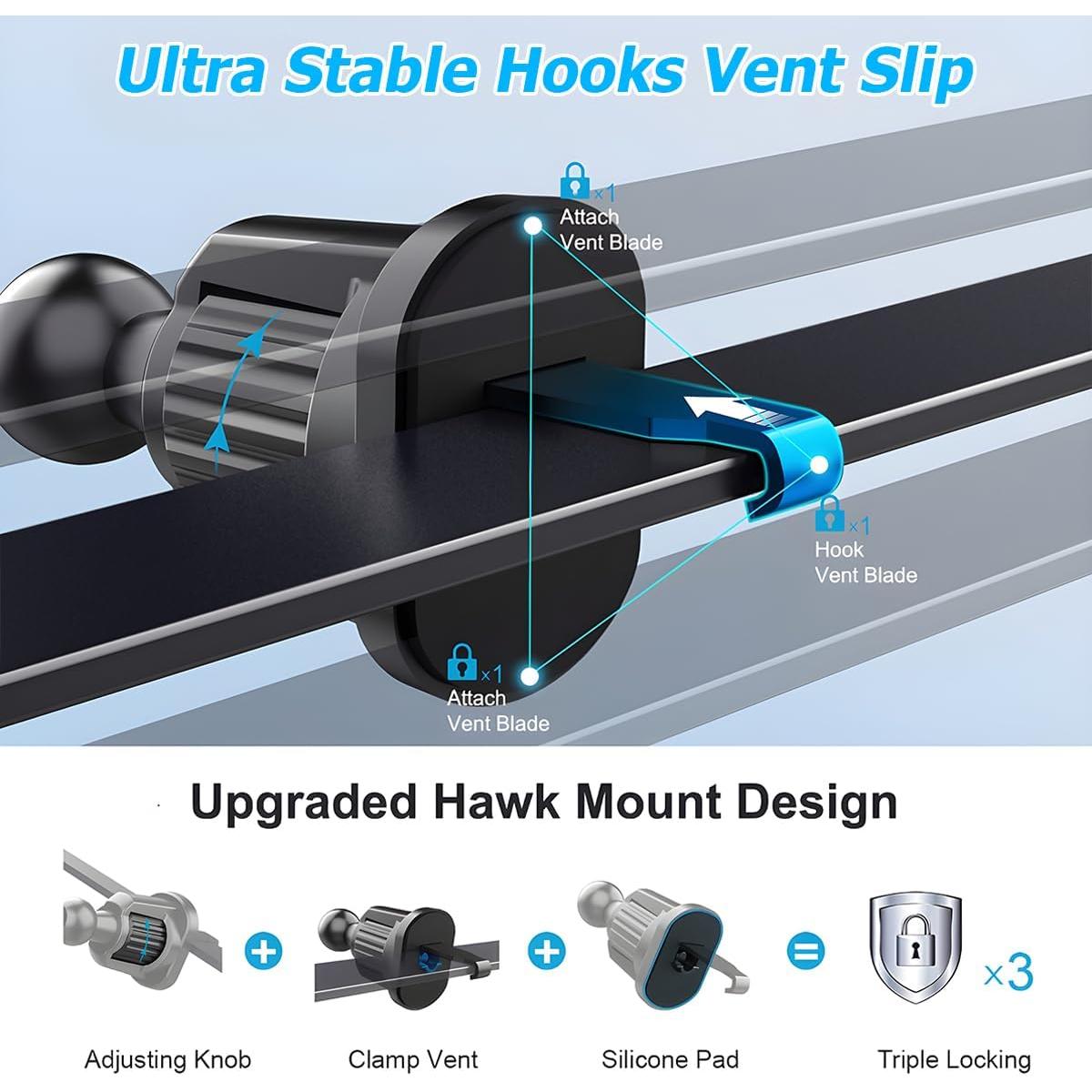 Soporte Magnético para Teléfono de Coche Mandark, Negro