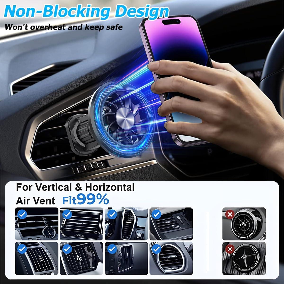 Soporte Magnético para Teléfono de Coche Mandark, Negro