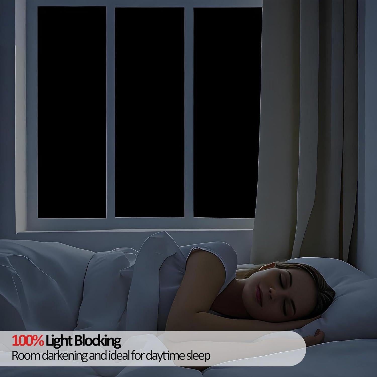 Película Blackout para Ventanas ZHMRROAD 44.5x200 cm Protección UV