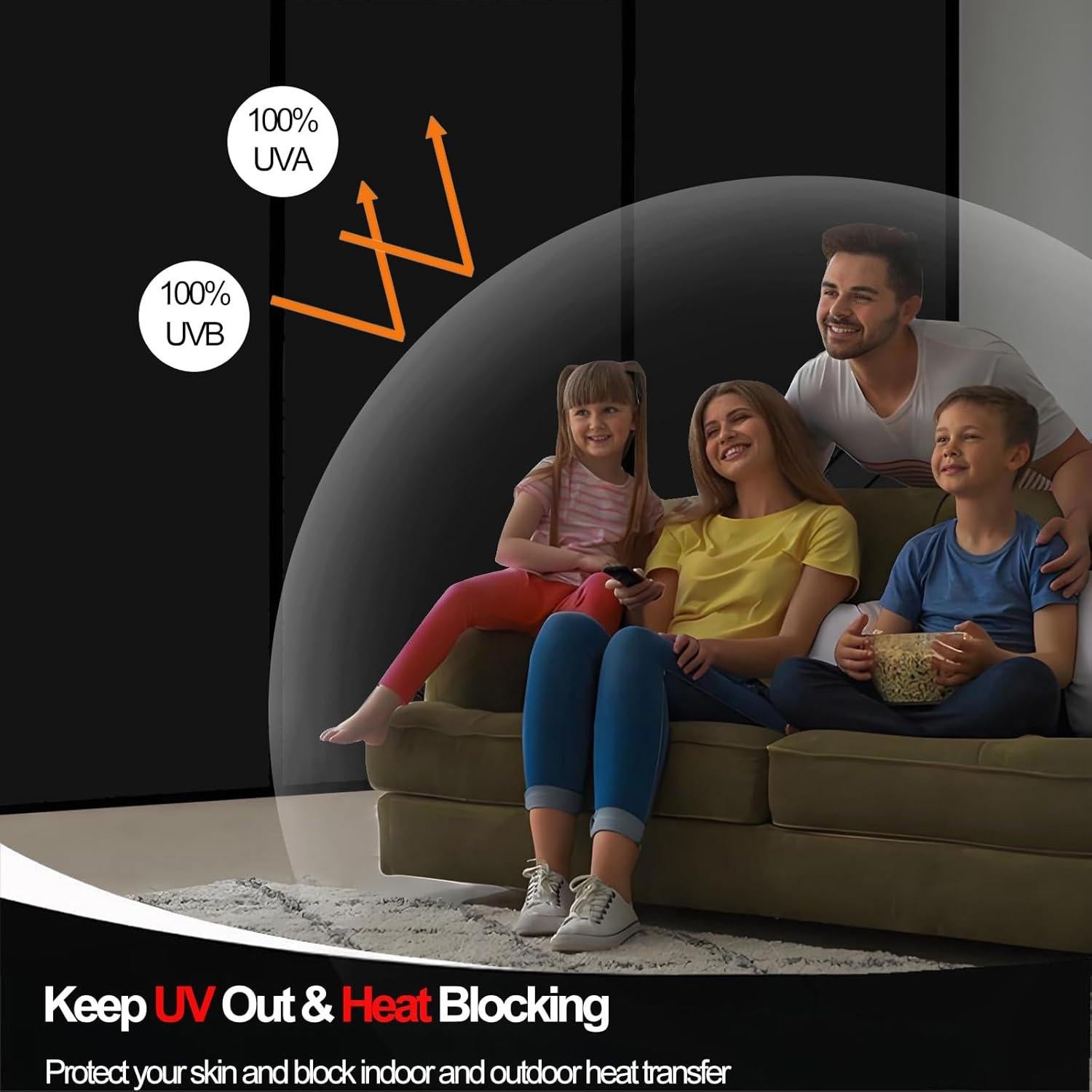 Película Blackout para Ventanas ZHMRROAD 44.5x200 cm Protección UV