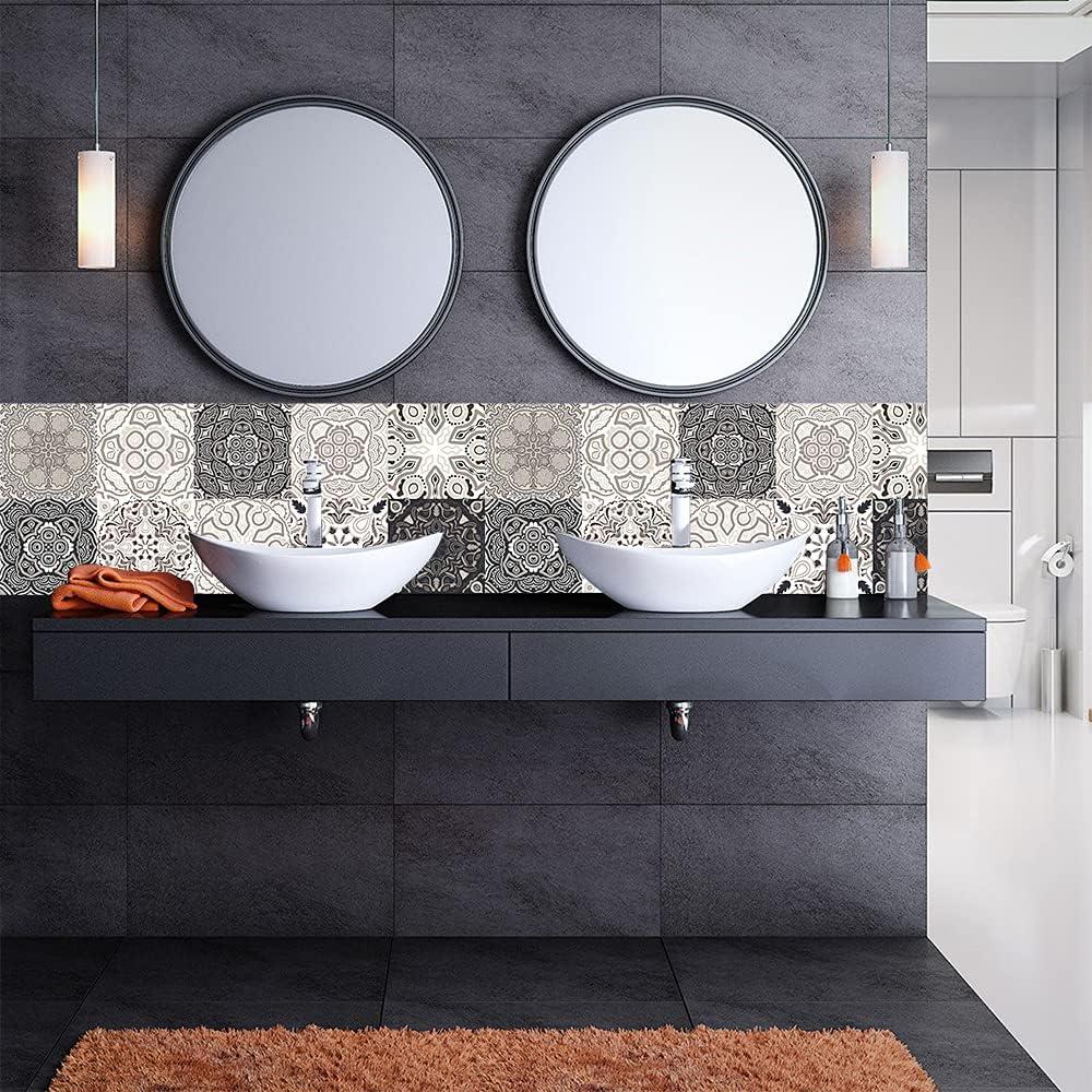 25 Calcomanías de Azulejos Marroquíes Jacklove 10x10cm Impermeables