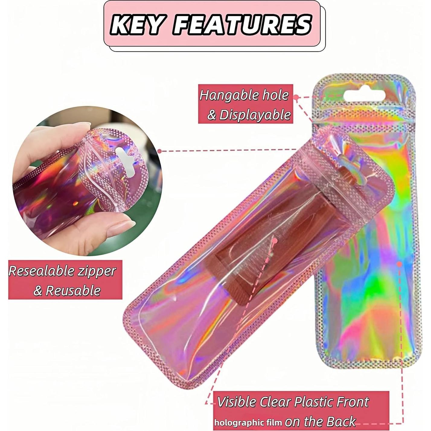 Bolsas de Plástico Holográficas Reutilizables FERENLI 100 Pcs