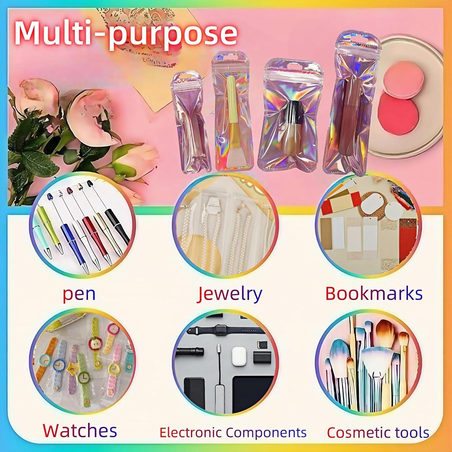 Bolsas de Plástico Holográficas Reutilizables FERENLI 100 Pcs