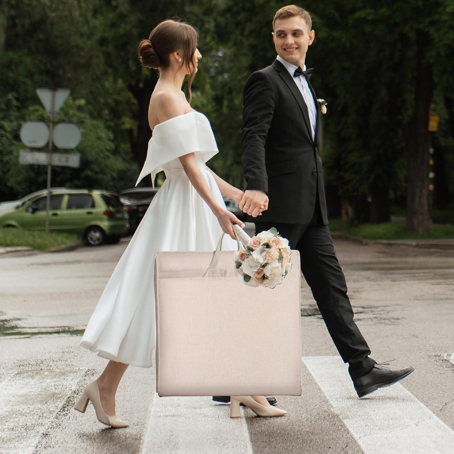 Bolsa de Vestido de Novia Univivi 182.88 cm Beige con Bolsillos