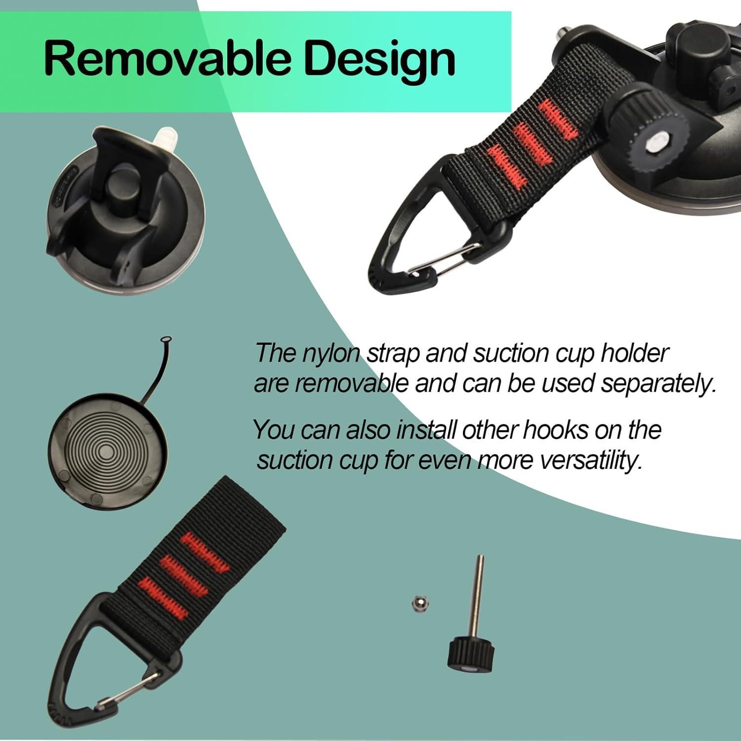 4 Ventosas de Alta Resistencia Pioleackflew para Camping 10 kg