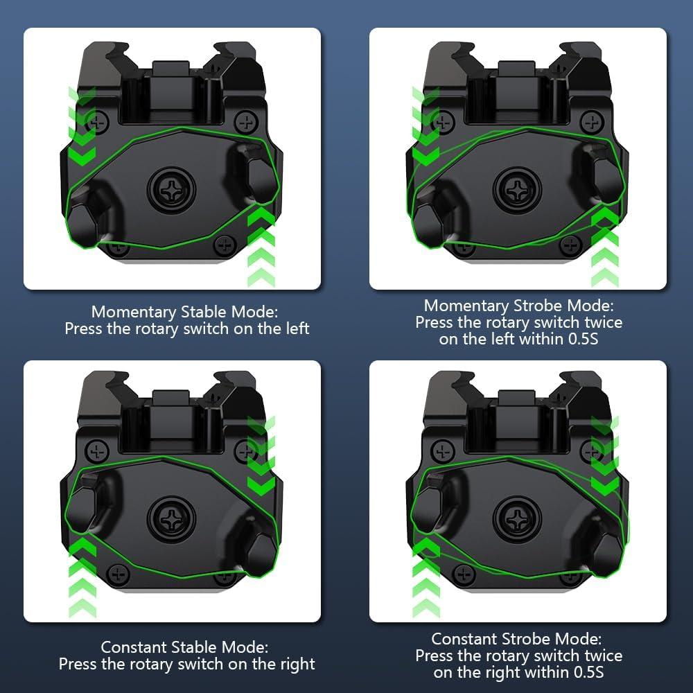 Linterna Táctica AUCLAYTEC 1200 Lúmenes con Láser Azul